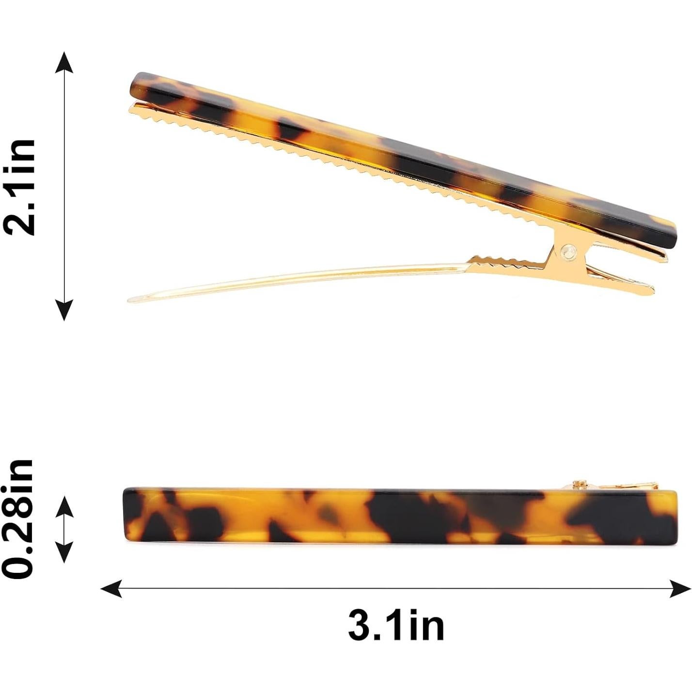 Clips para el Cabello Cobahom 6 Pcs Estampado de Leopardo