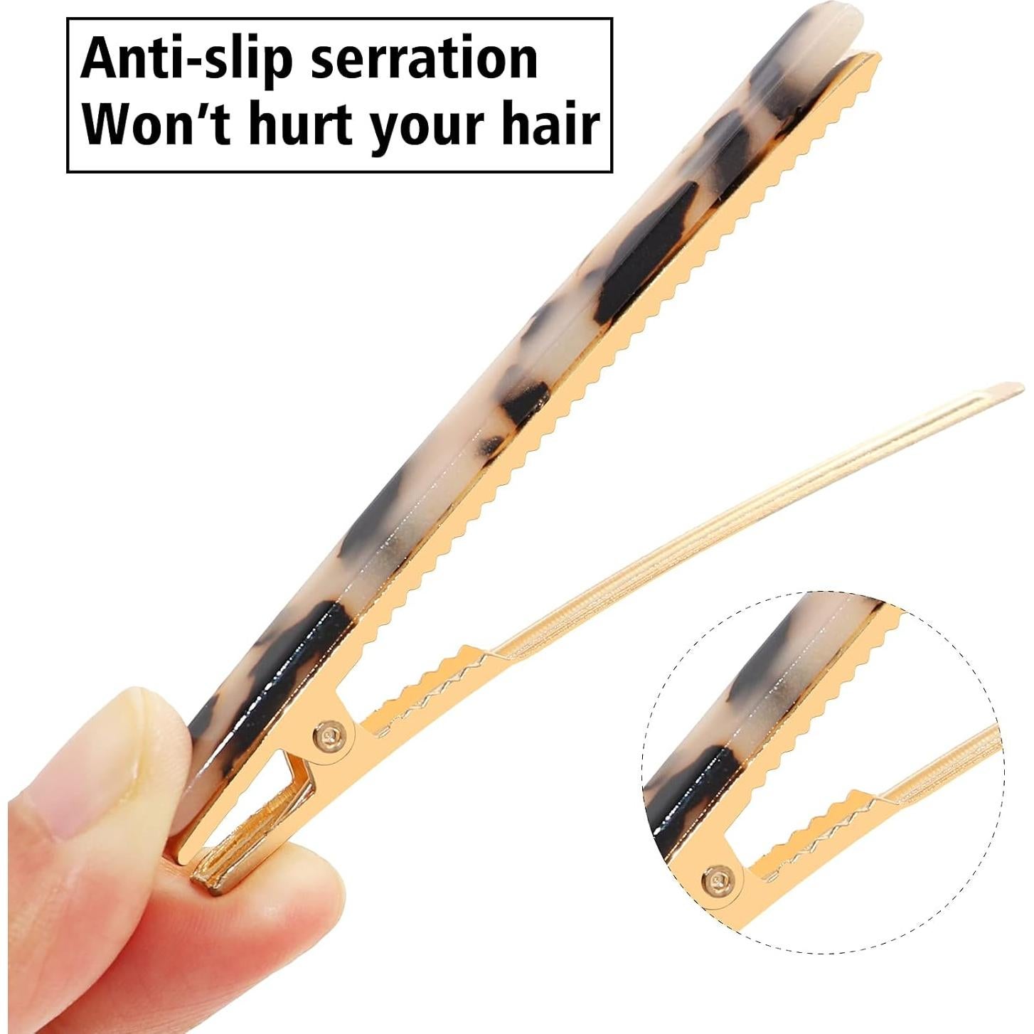 Clips para el Cabello Cobahom 6 Pcs Estampado de Leopardo