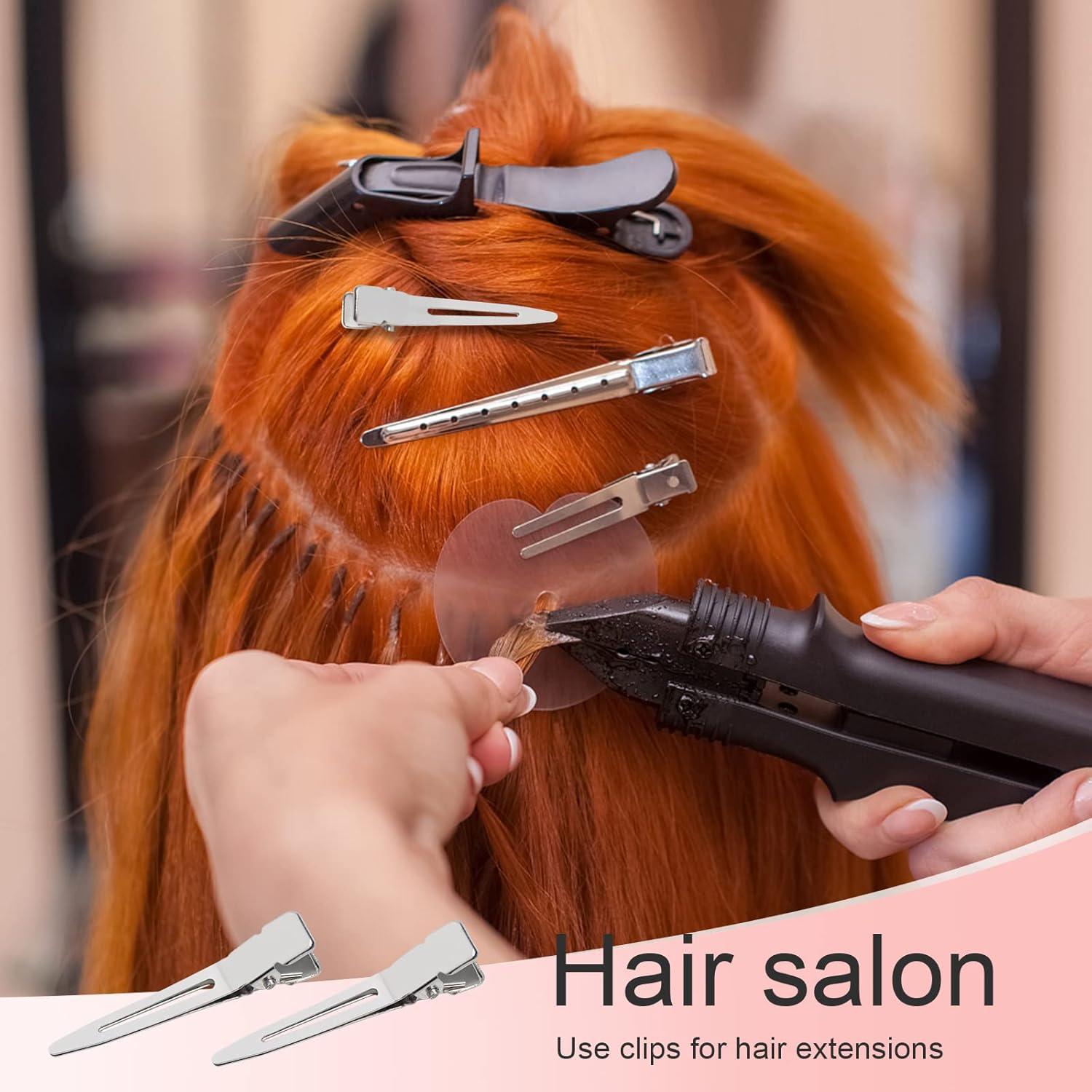 Paquete de 100 Clips de Pin Curl SBYURE 4.5 cm Metal Plateado