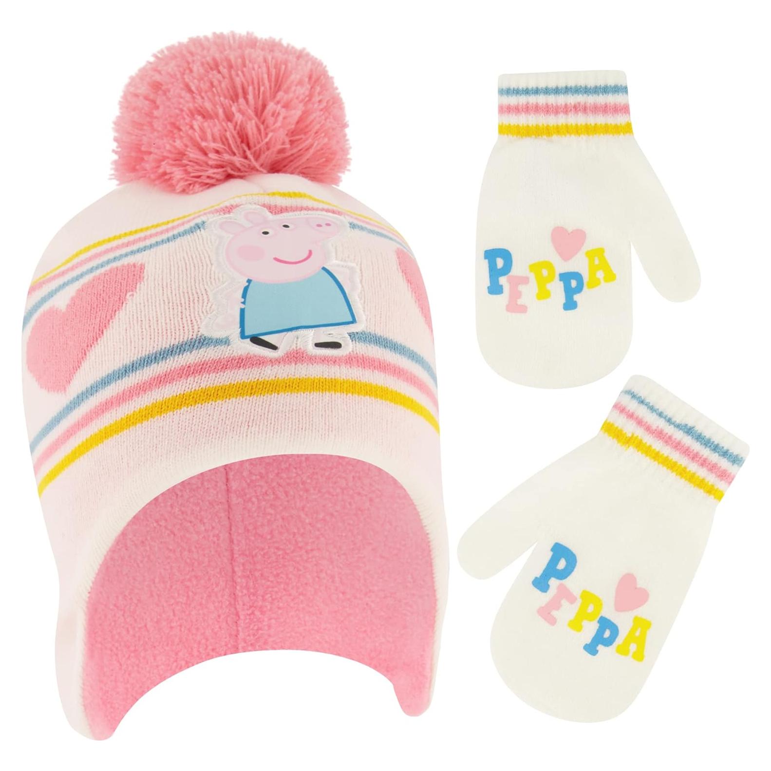 Gorro de invierno Hasbro Peppa Pig + Guantes para bebés