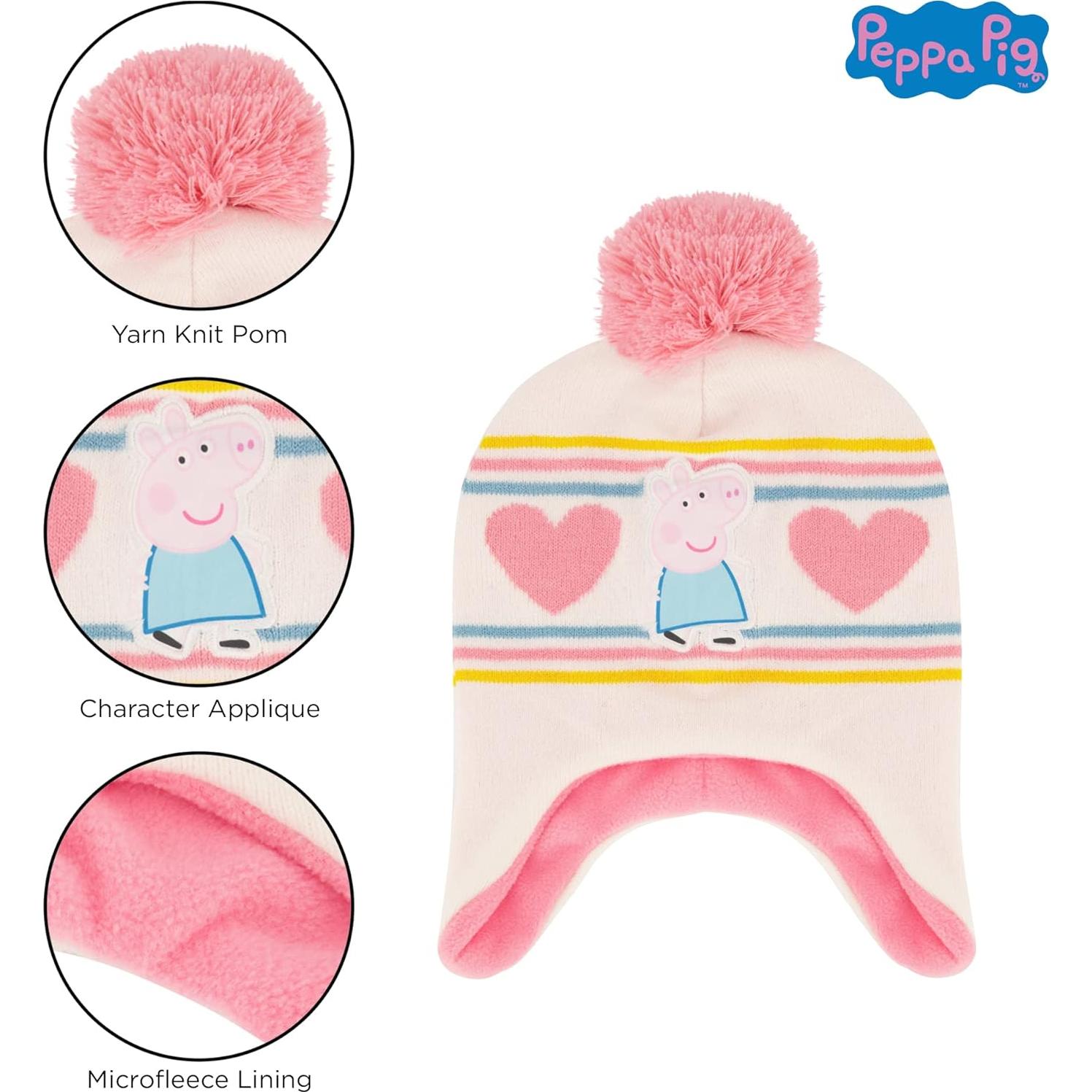 Gorro de invierno Hasbro Peppa Pig + Guantes para bebés