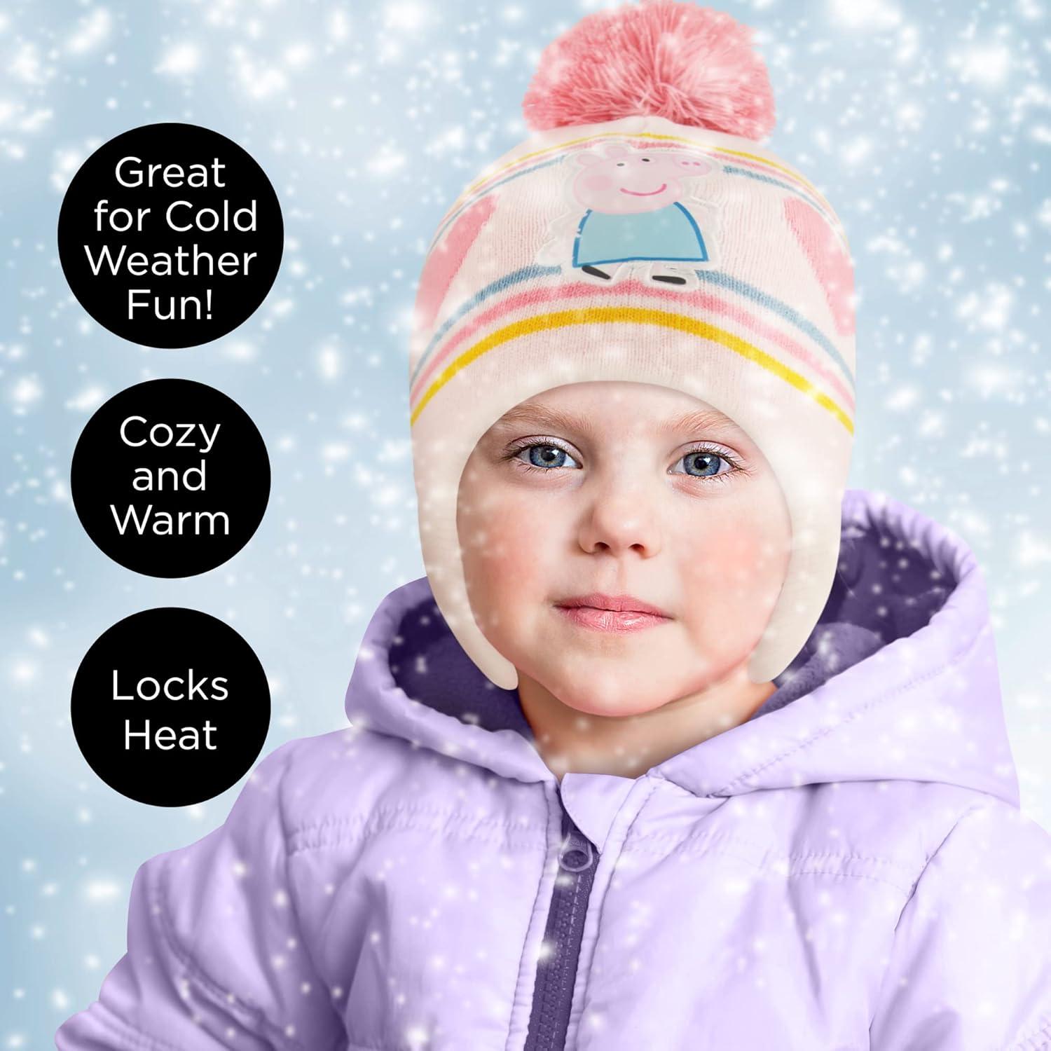 Gorro de invierno Hasbro Peppa Pig + Guantes para bebés