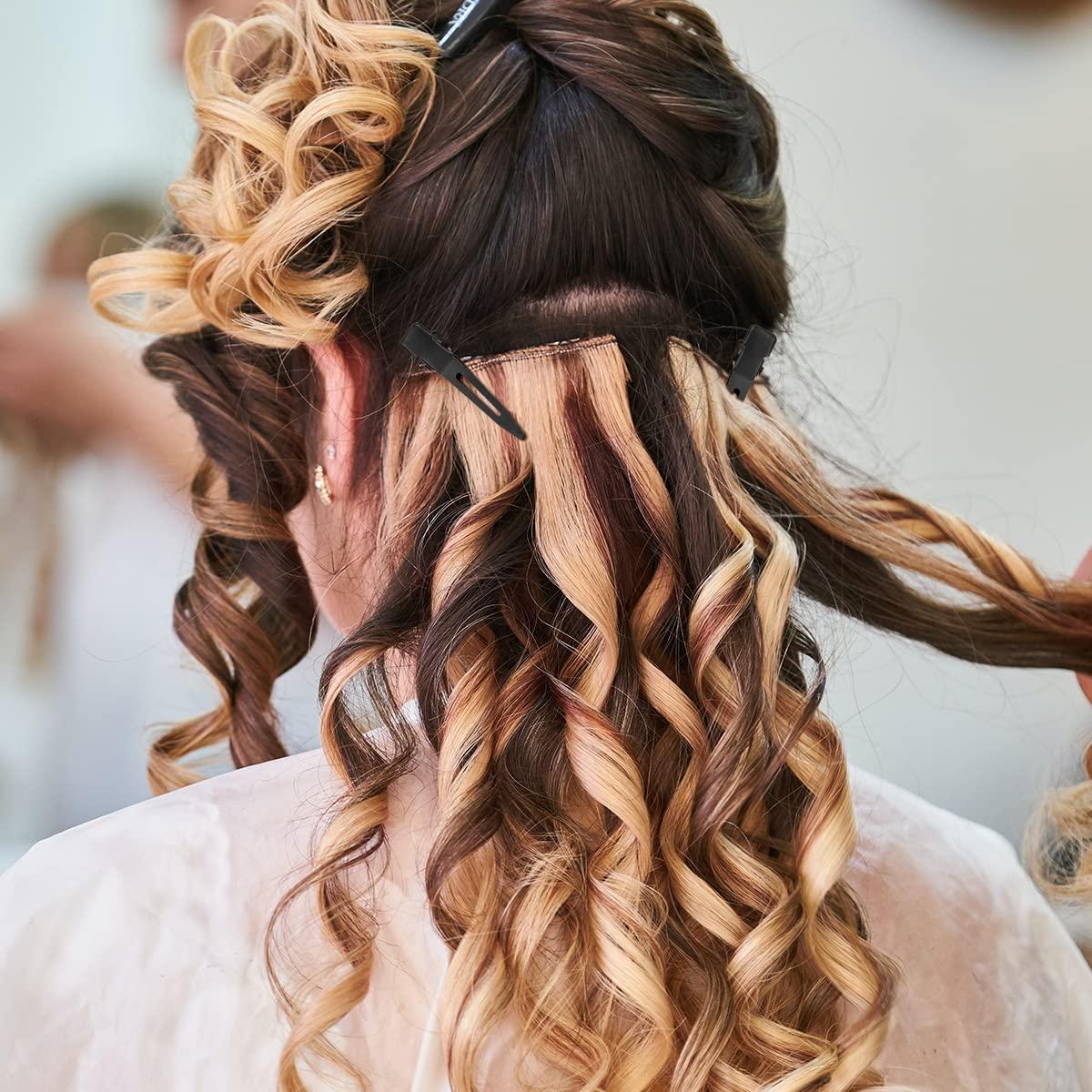 Clips de Pelo de Metal Negro Tenalleys 50 Pcs 4.5 cm