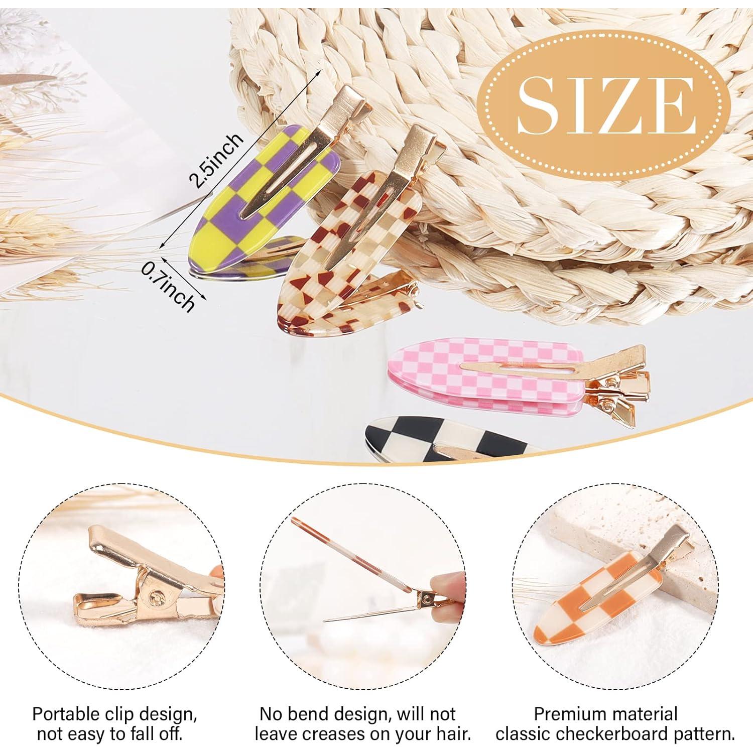 9 Clips para el Cabello Sin Doblado KesaPlan - Coloridos y Ligeros