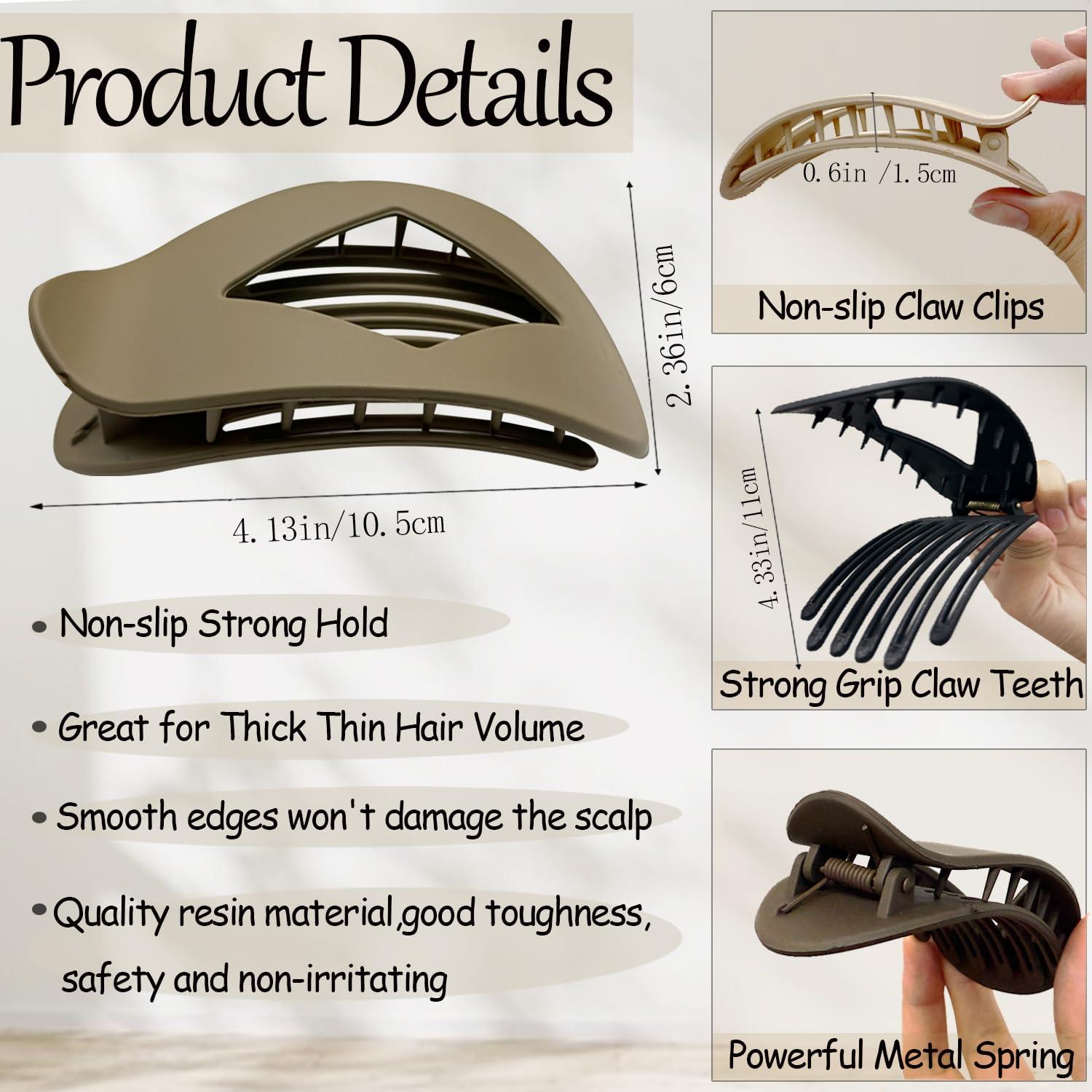 Clip de Pelo de Pico de Pato Genérico 4 Piezas Elegante