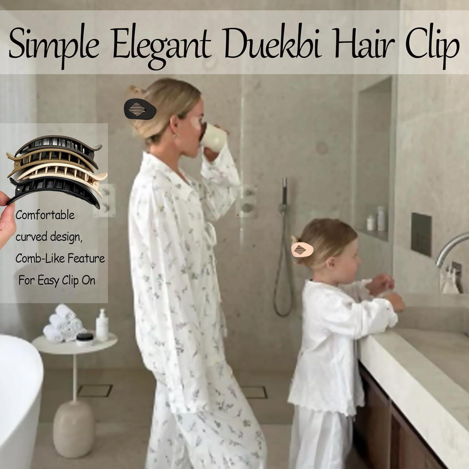 Clip de Pelo de Pico de Pato Genérico 4 Piezas Elegante