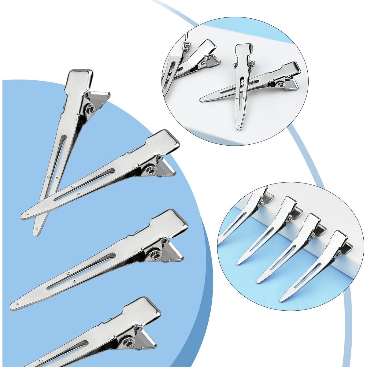 Clips de Pelo de Metal Tenalleys 50 Pcs 4.5 cm Plateados