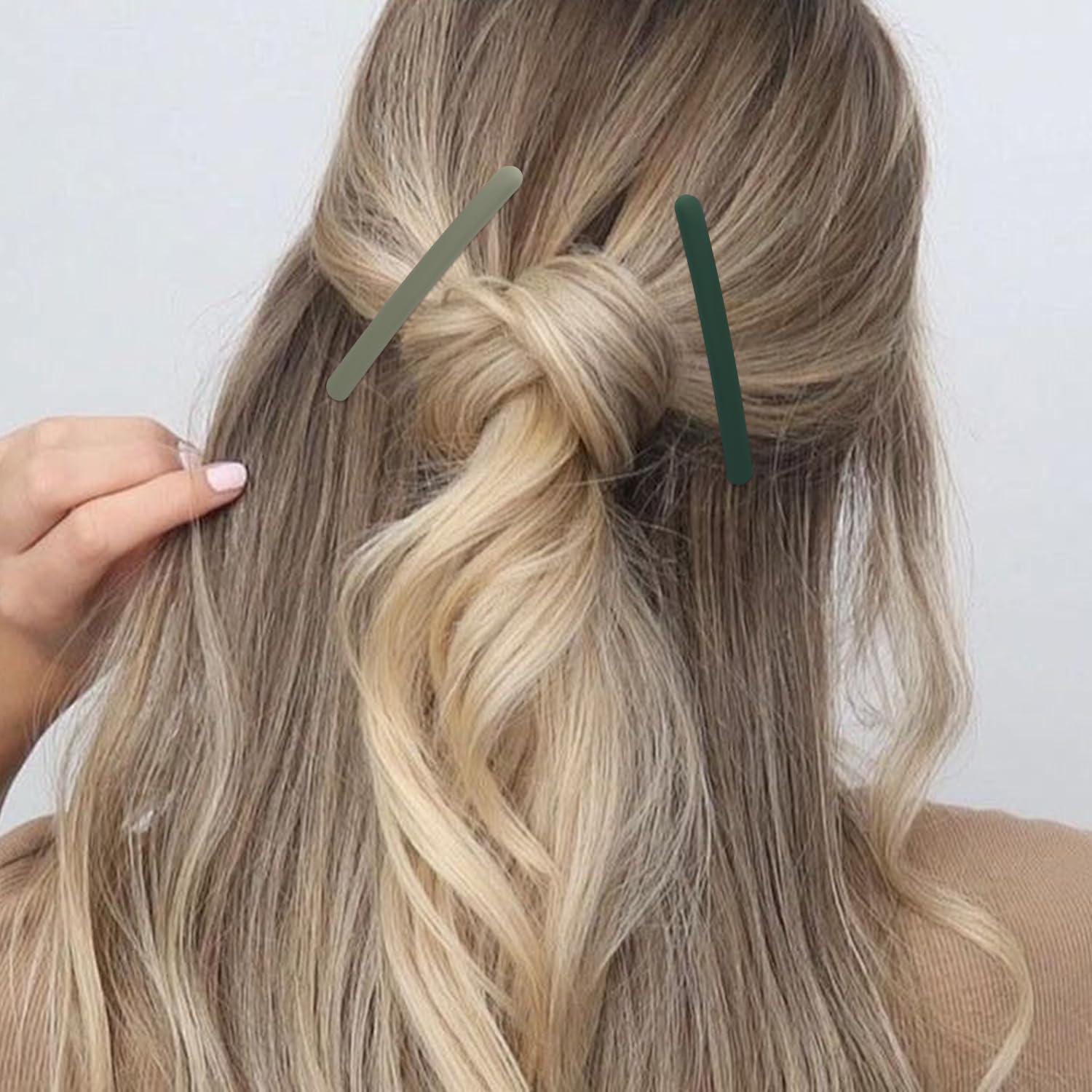 4 Clips de Pelo en Forma de Pato Motroce - 9 cm Verde