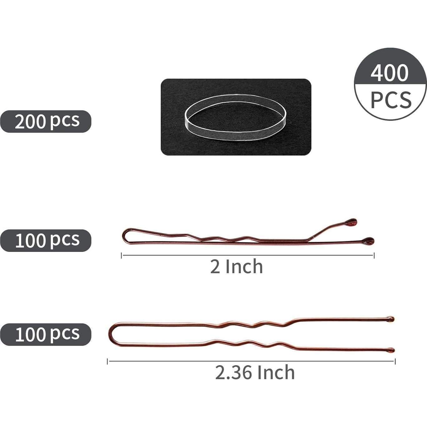 Kit de 400 Piezas Horquillas y Bandas de Goma Lvyesea