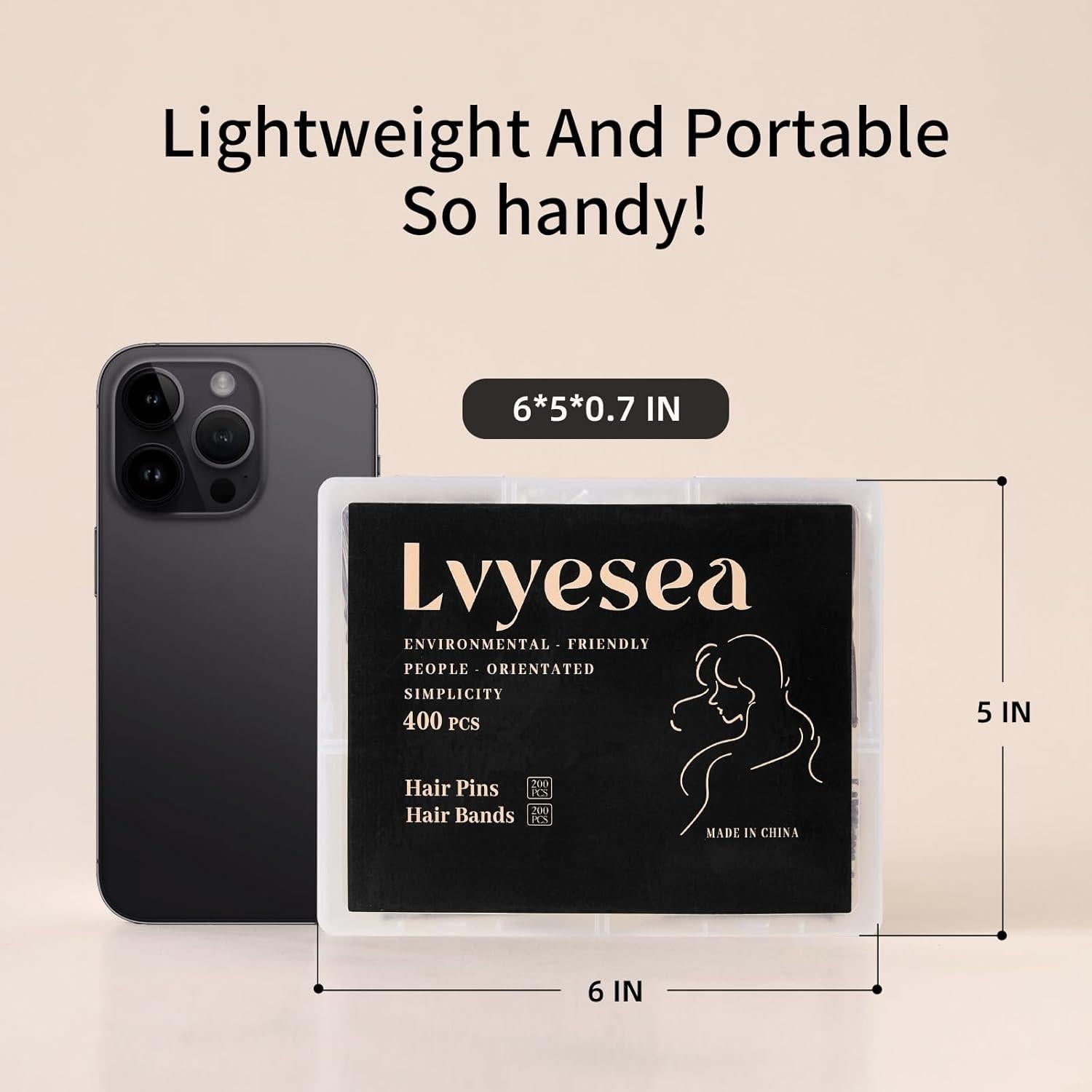 Kit de 400 Piezas Horquillas y Bandas de Goma Lvyesea