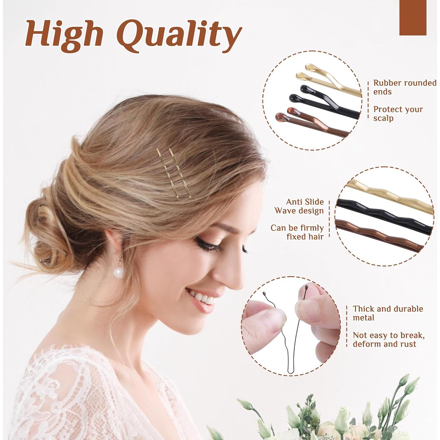 Pinzas para Cabello 360 Pcs DF - 5.08 cm, 3 Colores