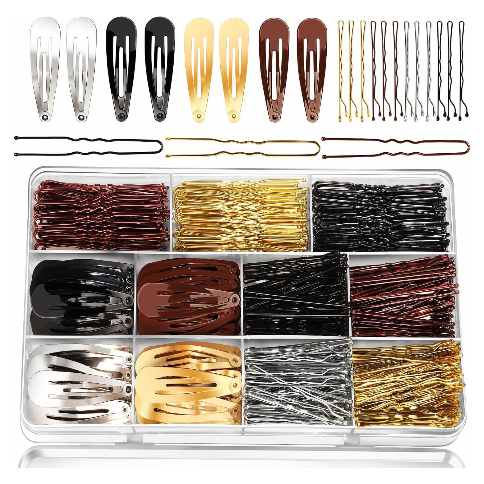 Conjunto de Horquillas YGDZ 120 Piezas para Cabello - Marrón, Negro, Plateado, Dorado