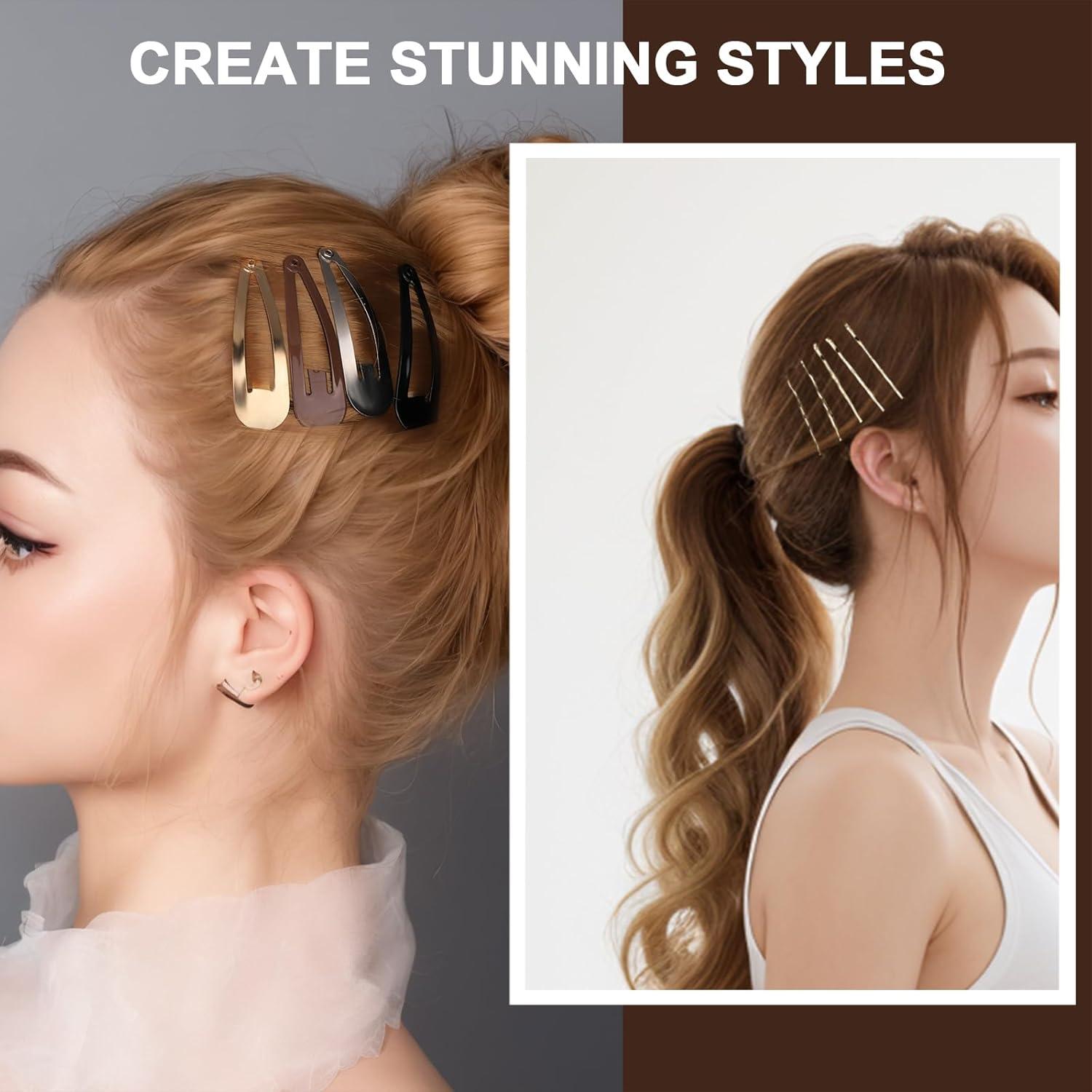 Conjunto de Horquillas YGDZ 120 Piezas para Cabello - Marrón, Negro, Plateado, Dorado