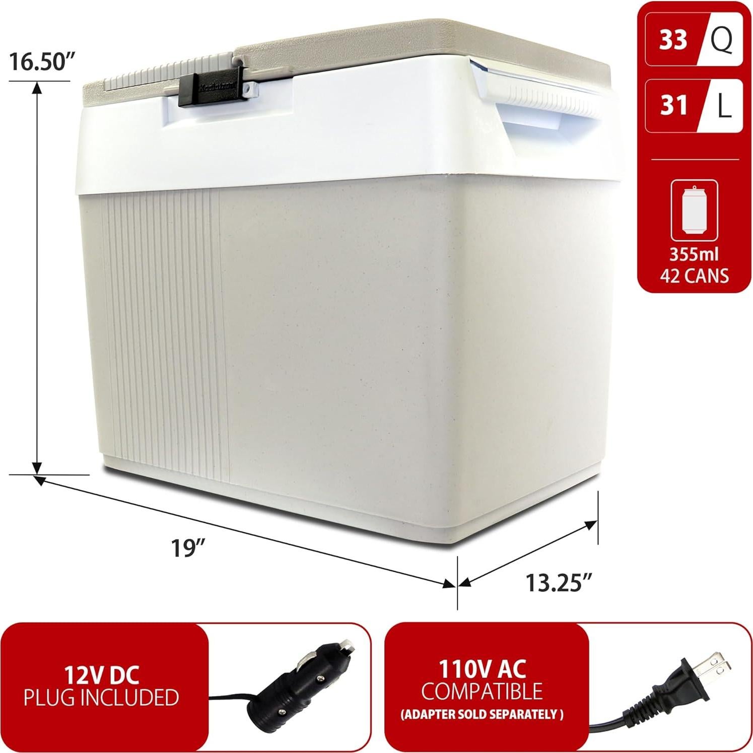 Enfriador Portátil Koolatron P65 31L 12V Termoeléctrico