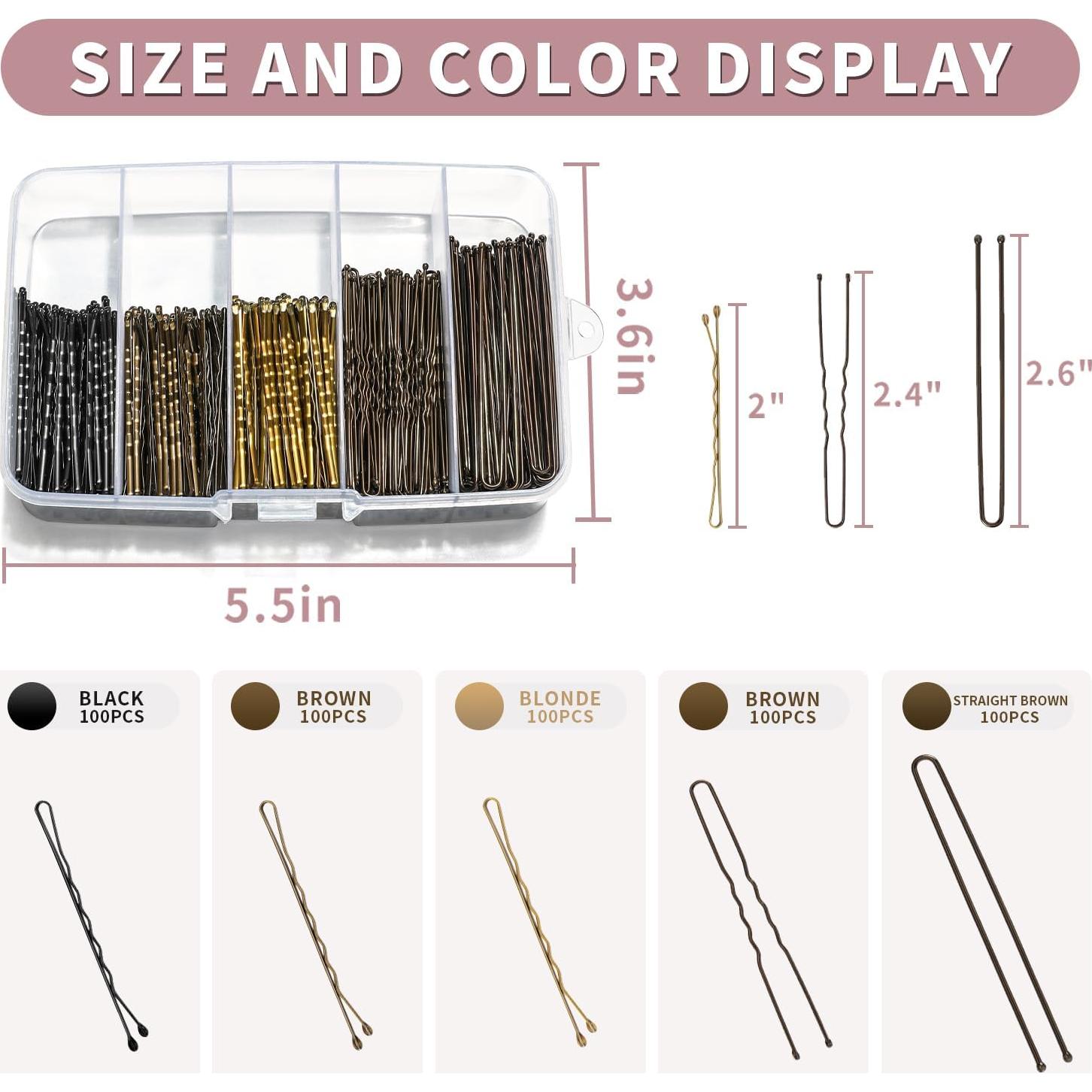 Kit de Horquillas y Pasadores de Cabello Mia Klein 500PCS