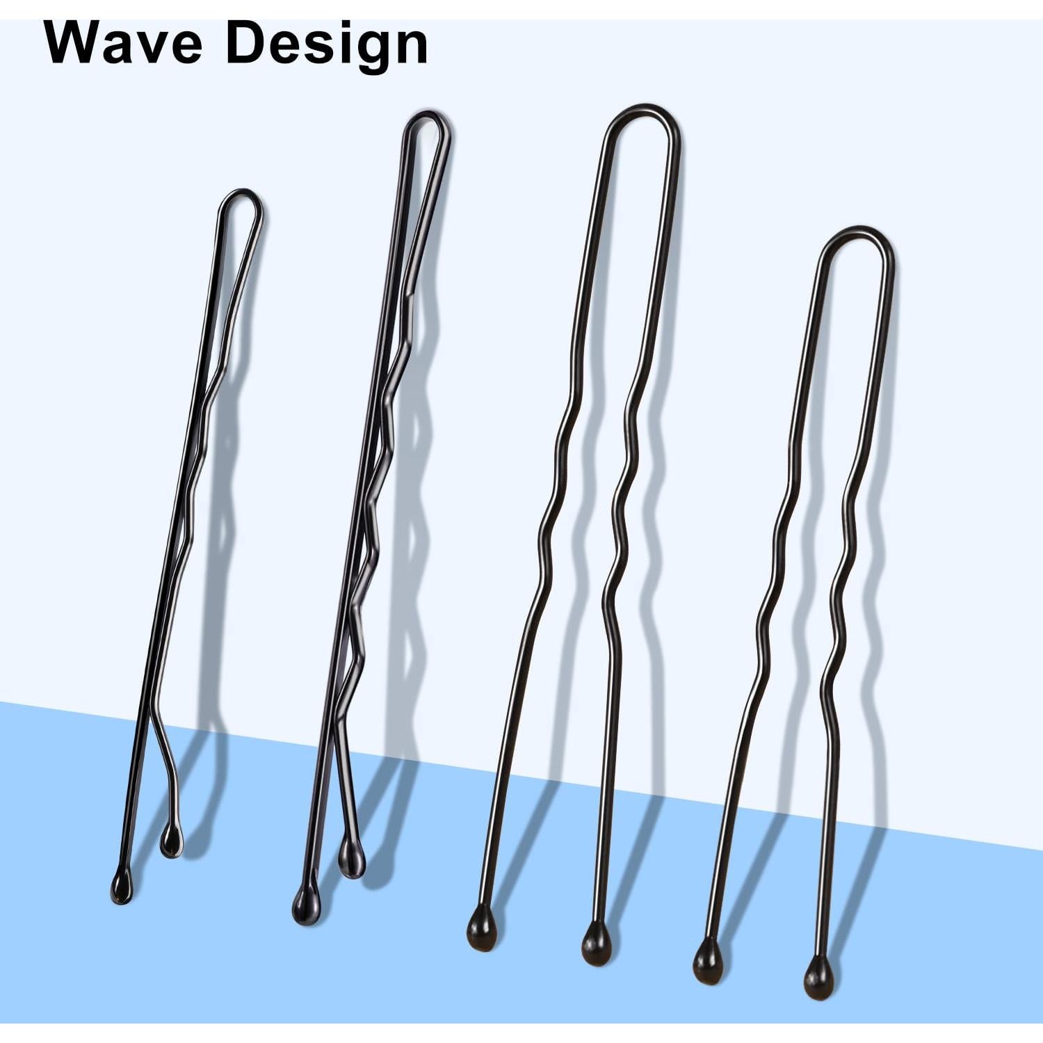 Kit de Horquillas TsMADDTs Negras 200PCS con Caja 2.4in y 2in