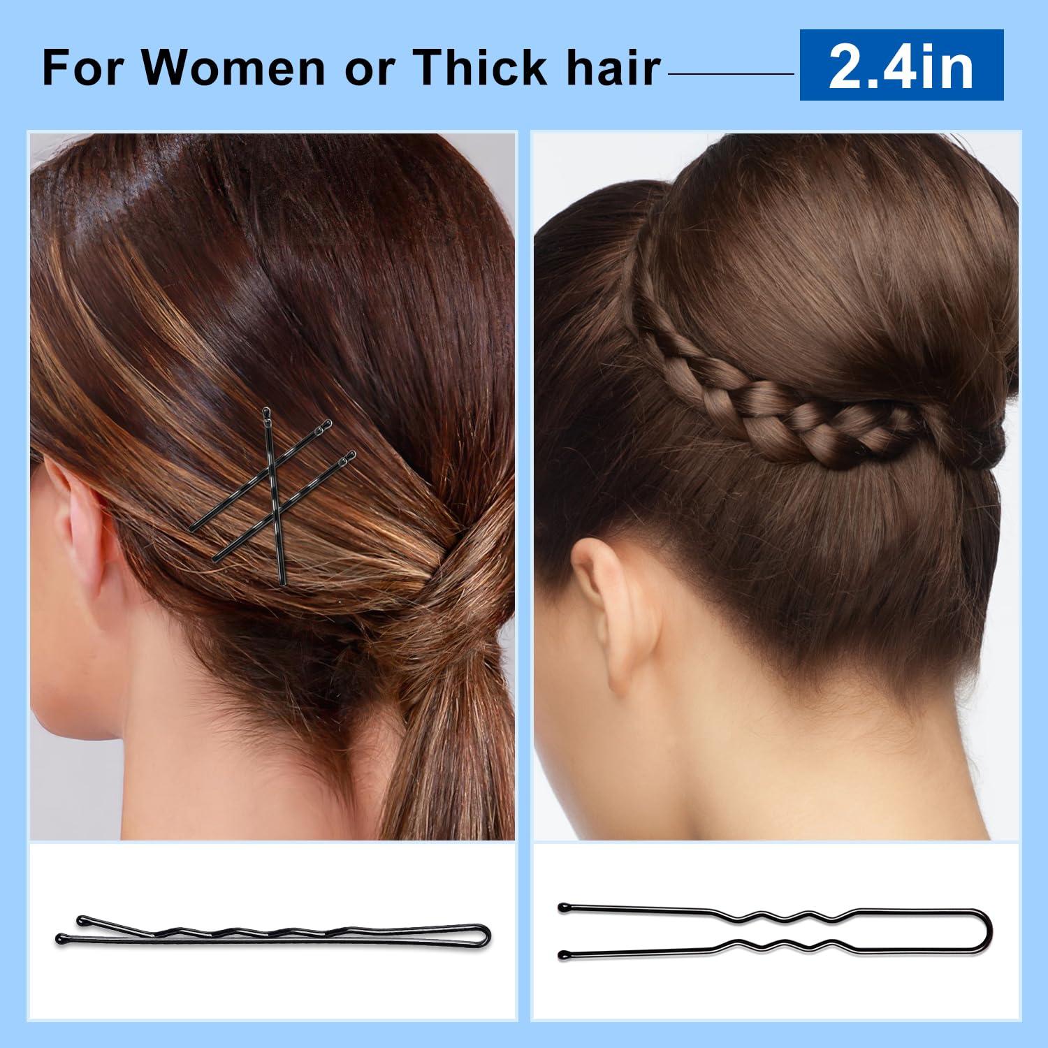 Kit de Horquillas TsMADDTs Negras 200PCS con Caja 2.4in y 2in