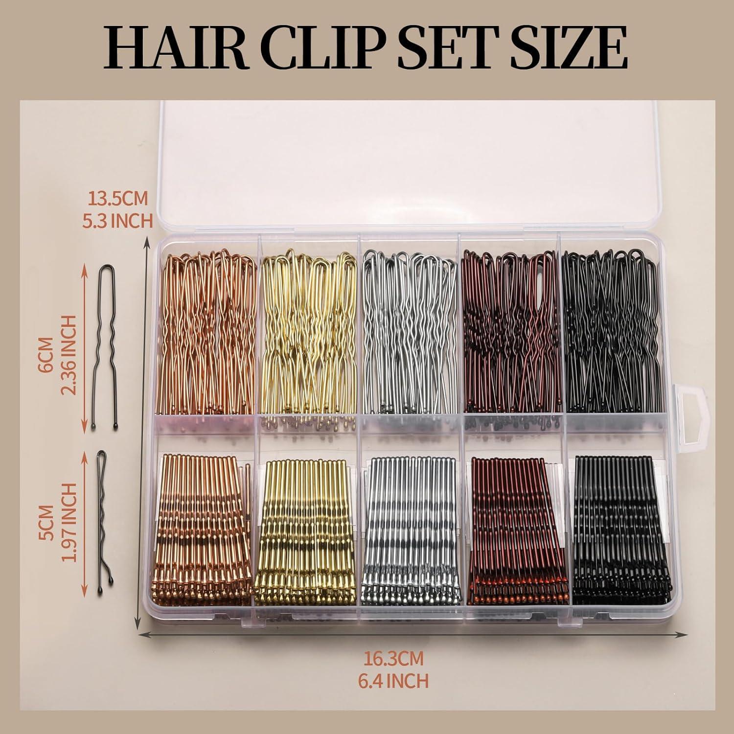 Conjunto de Horquillas YGDZ 400 Piezas para Cabello - 5 Colores