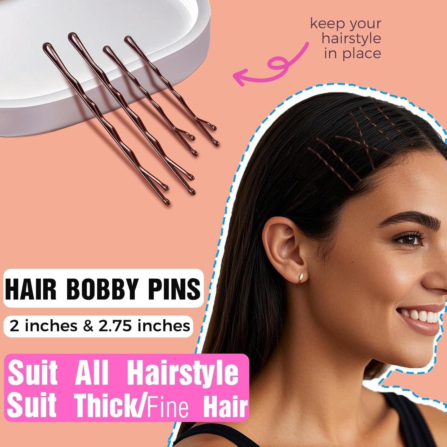 220 Horquillas y Clips de Cabello Marrón y Estrella - Kit Completo