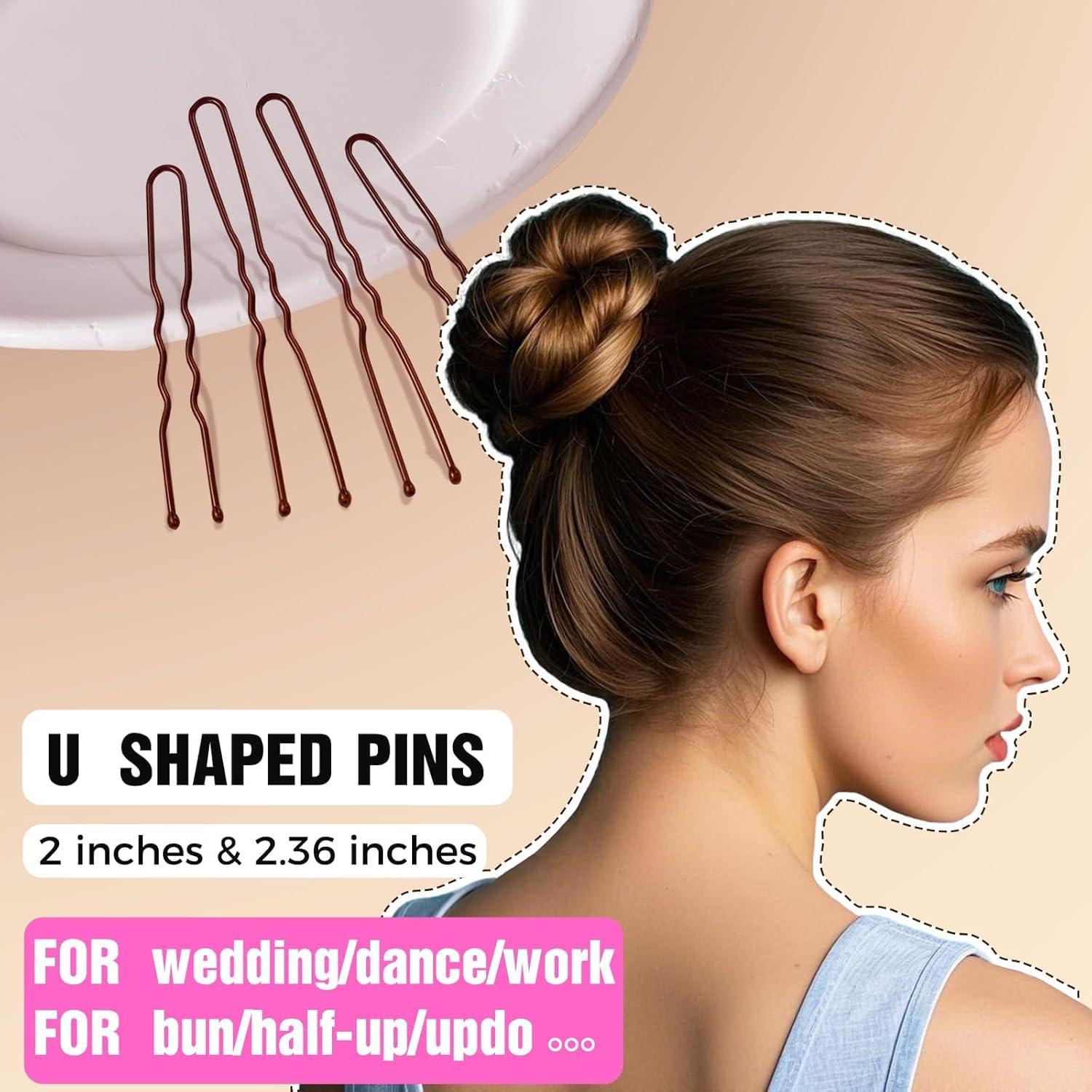 220 Horquillas y Clips de Cabello Marrón y Estrella - Kit Completo