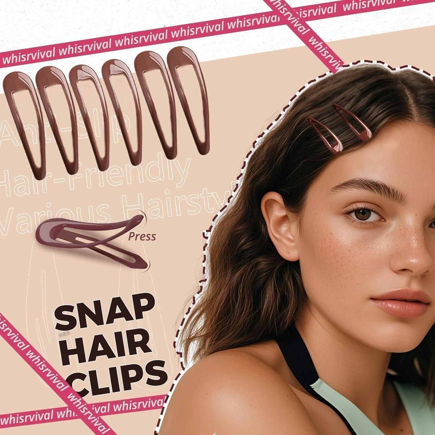 220 Horquillas y Clips de Cabello Marrón y Estrella - Kit Completo