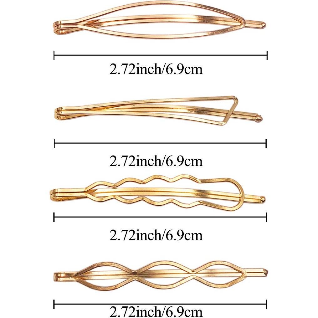 Juego de Horquillas para el Cabello Messen 8 Piezas Doradas