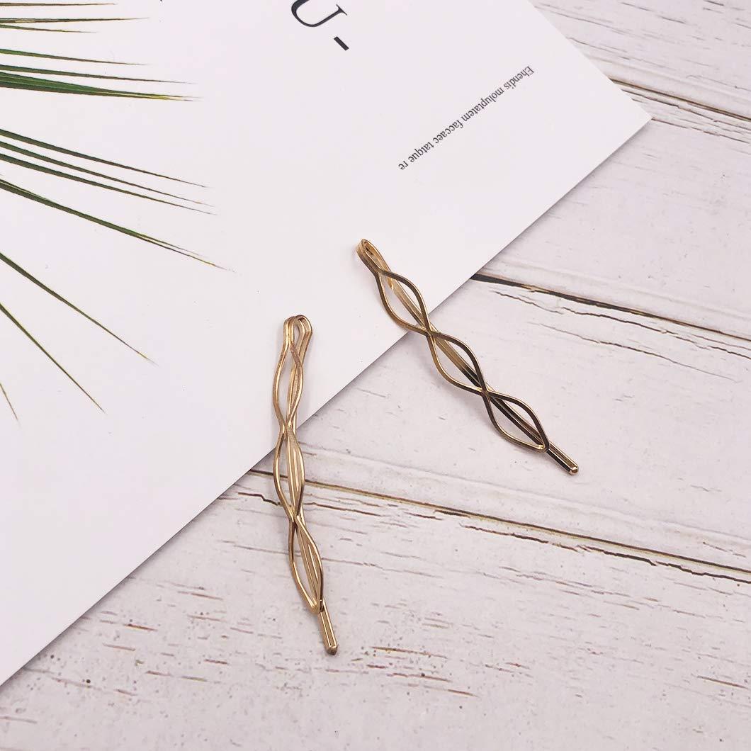 Juego de Horquillas para el Cabello Messen 8 Piezas Doradas