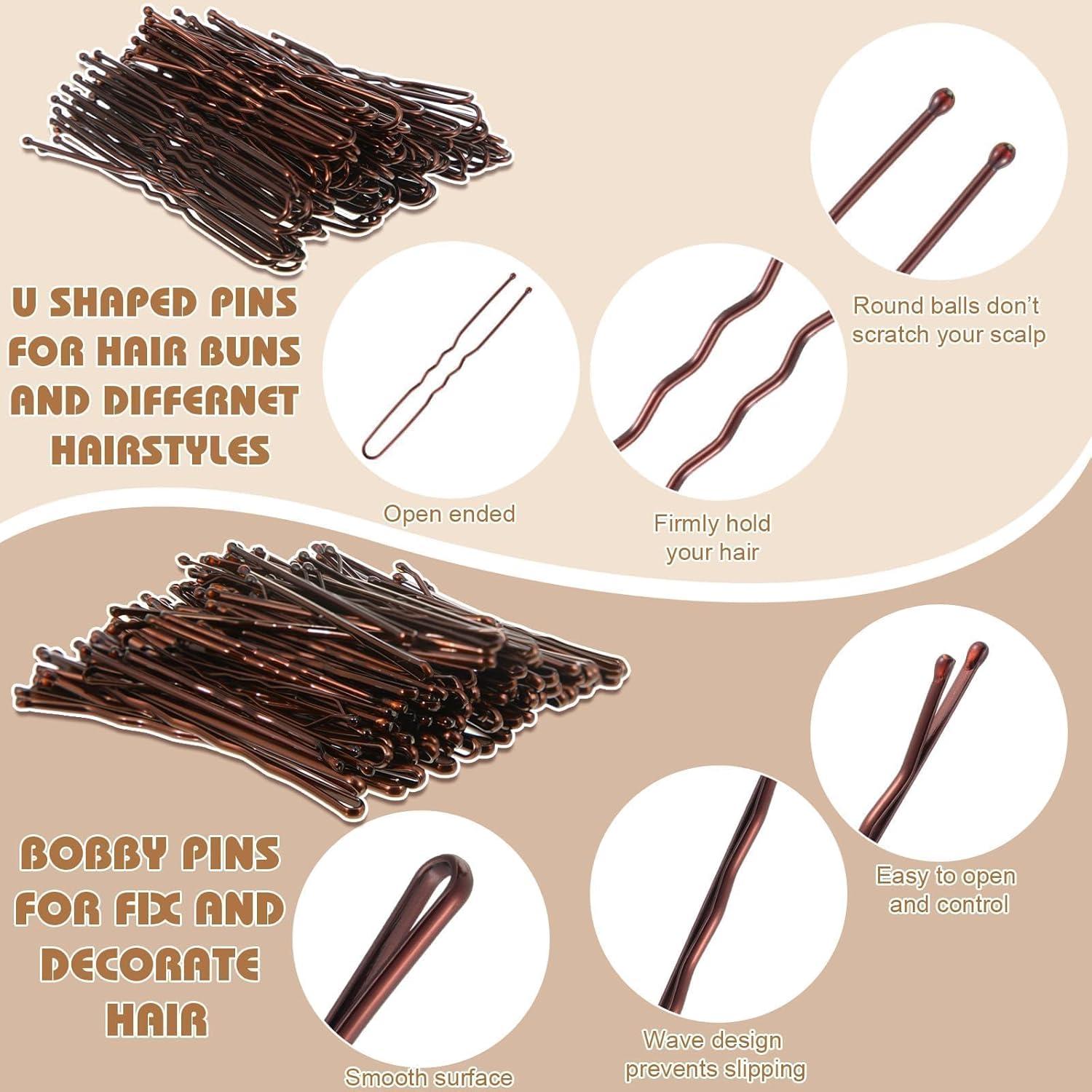 Kit Accesorios para Cabello ProSuites - 200 Horquillas, 4 Redes, Cera y Cepillos