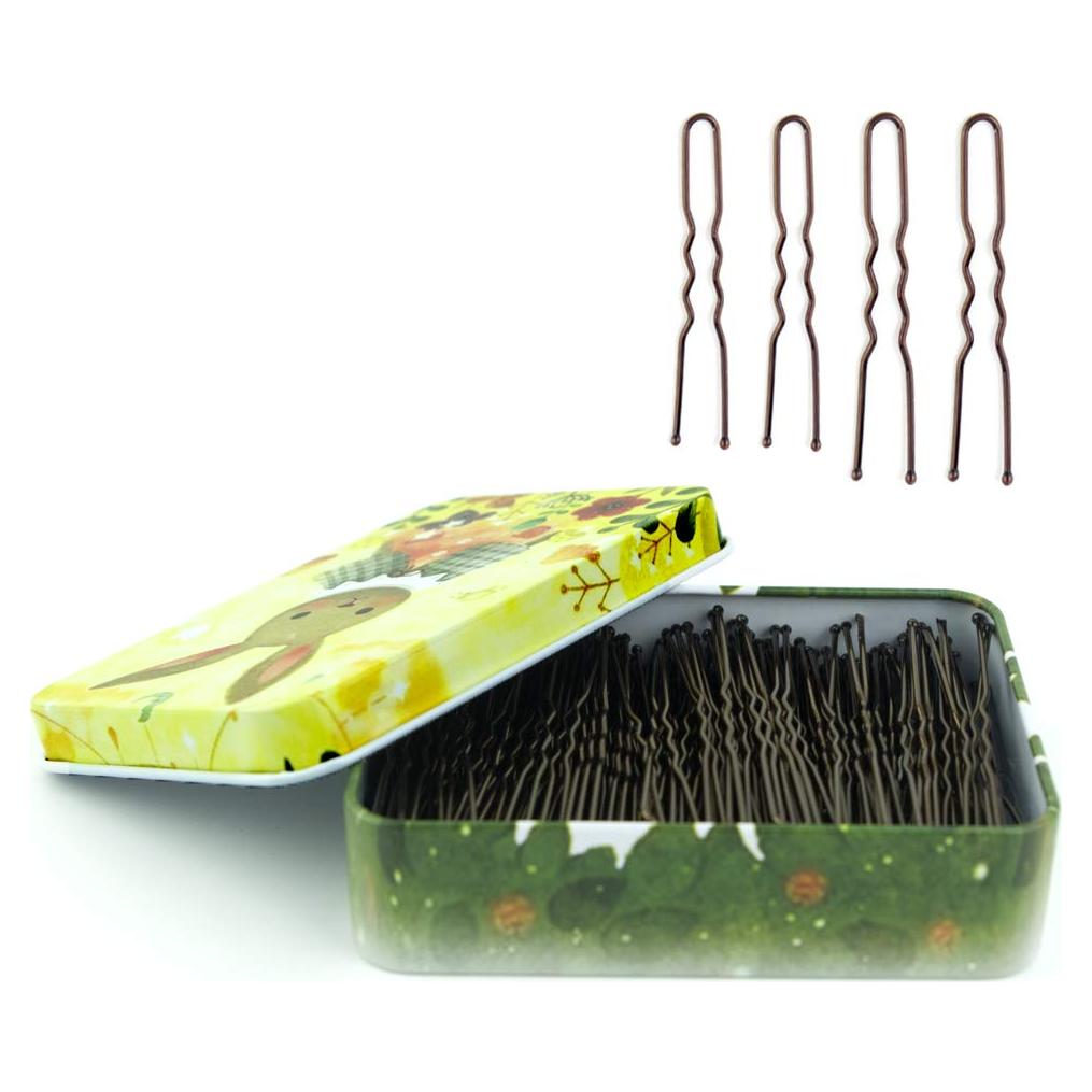 200 Horquillas en U Marrones MAORULU 6.1cm y 5.1cm