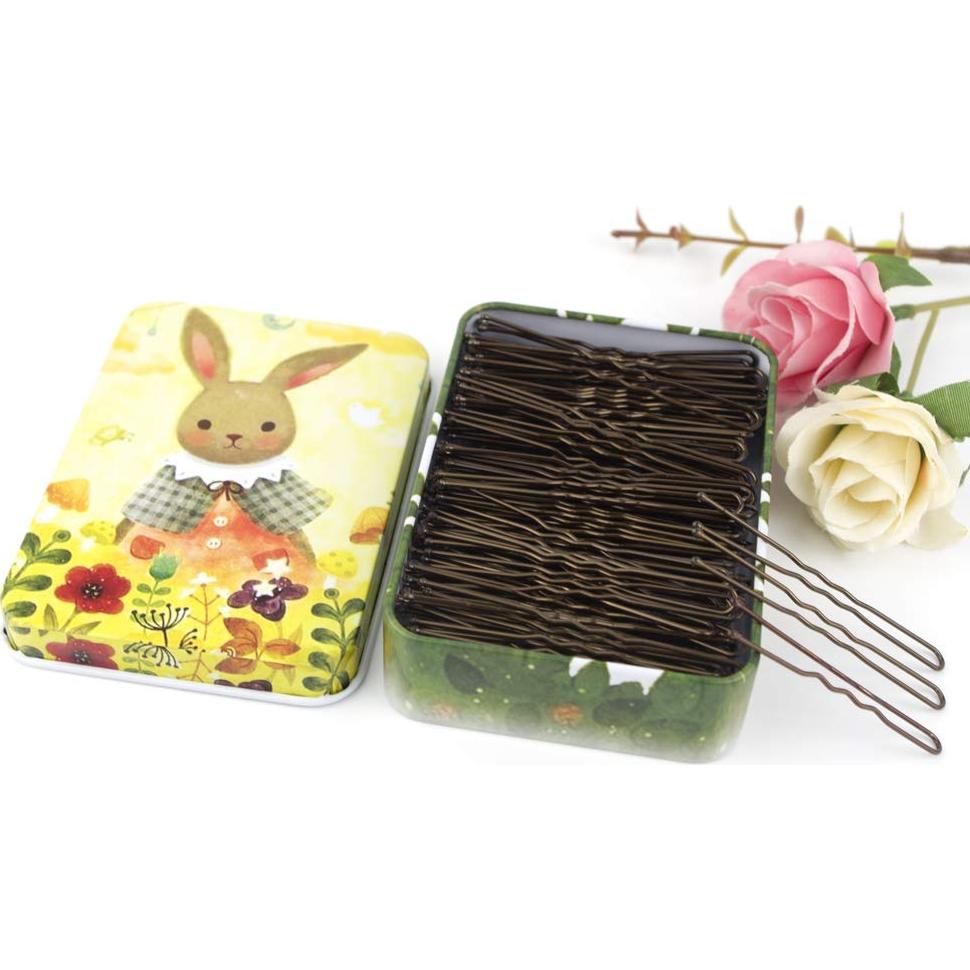 200 Horquillas en U Marrones MAORULU 6.1cm y 5.1cm