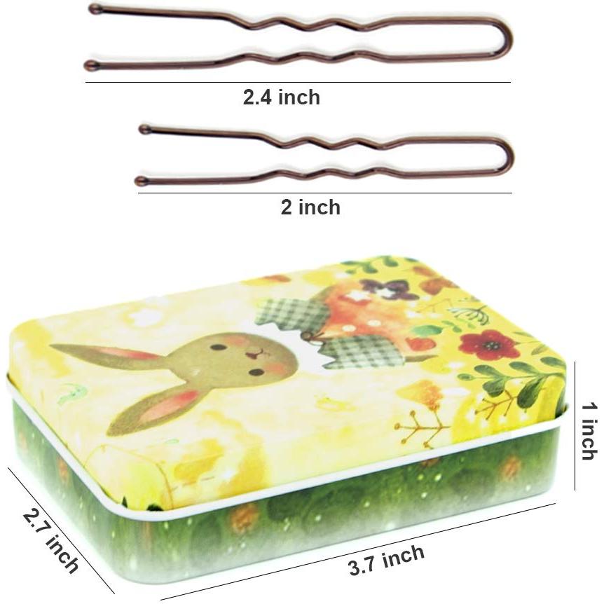 200 Horquillas en U Marrones MAORULU 6.1cm y 5.1cm