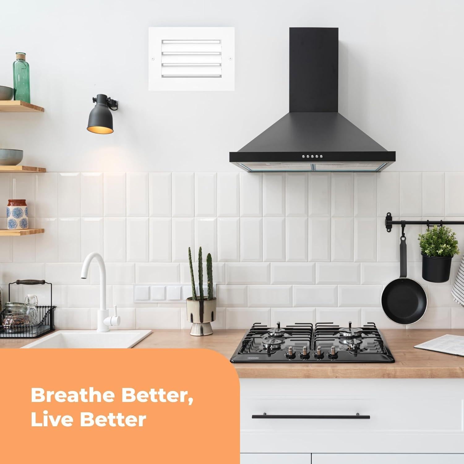 Rejilla de Ventilación de Aluminio Air 360 15x10 cm - Silenciosa