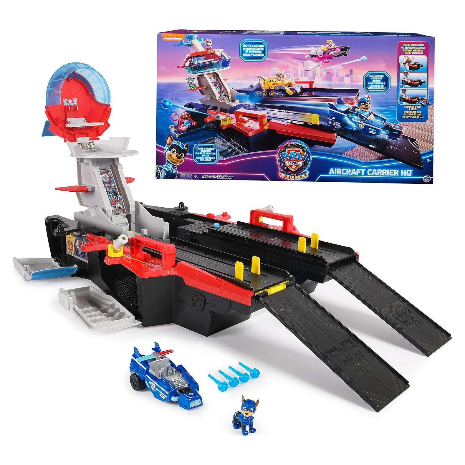 Base de Portaaviones HQ PAW Patrol con Chase y Vehículo