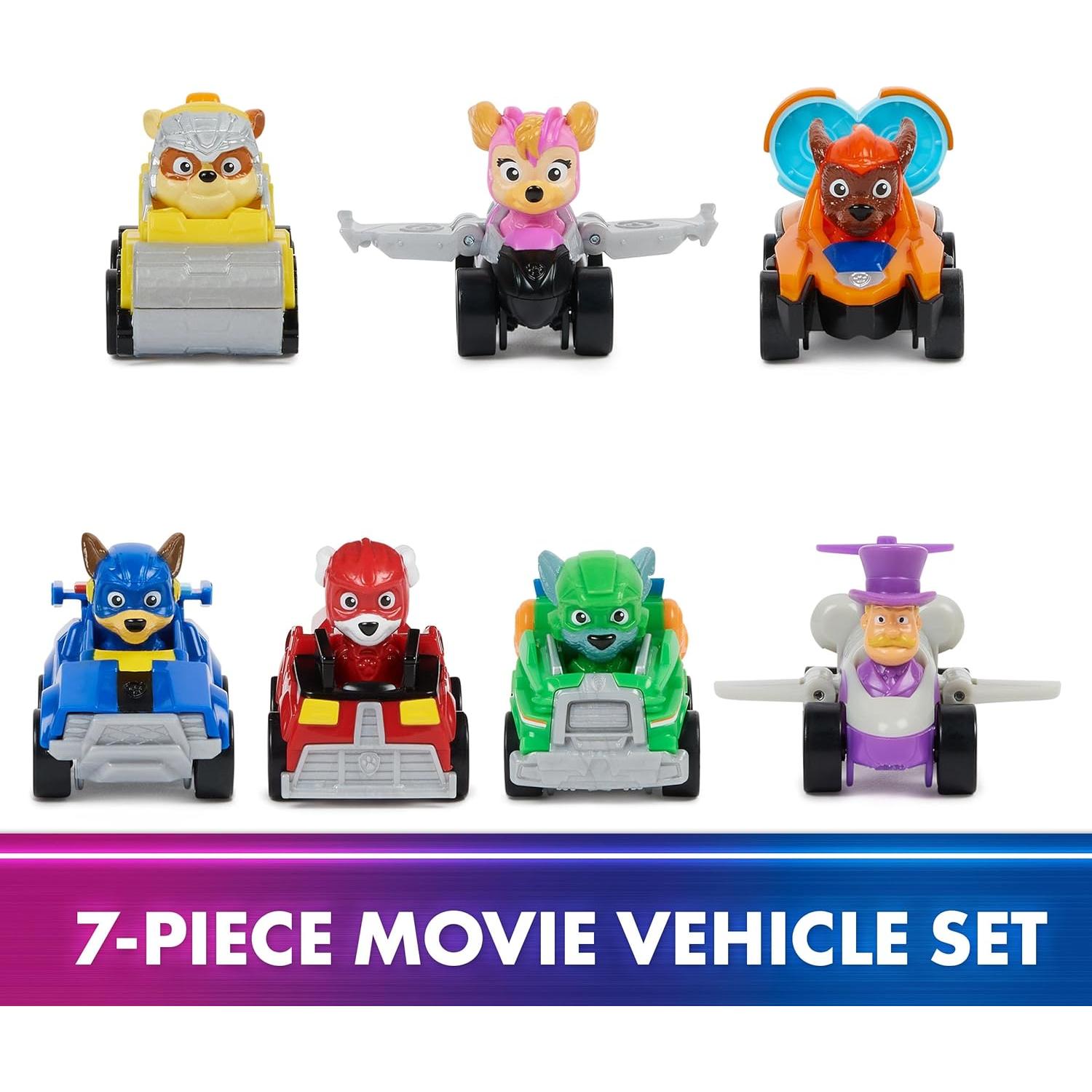 Conjunto de Vehículos Paw Patrol - 7 Autos y Alcalde Humdinger