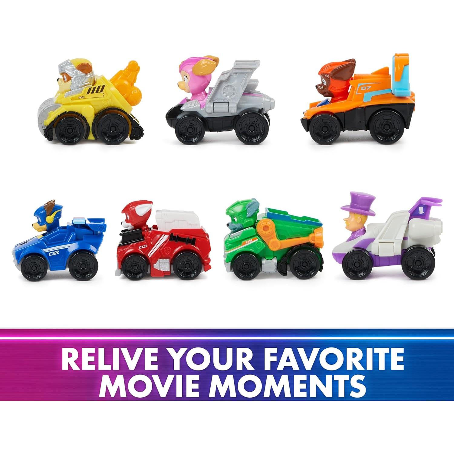 Conjunto de Vehículos Paw Patrol - 7 Autos y Alcalde Humdinger