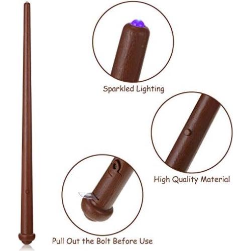 4 Varitas Mágicas Iluminadas con Luz y Sonido Sumind