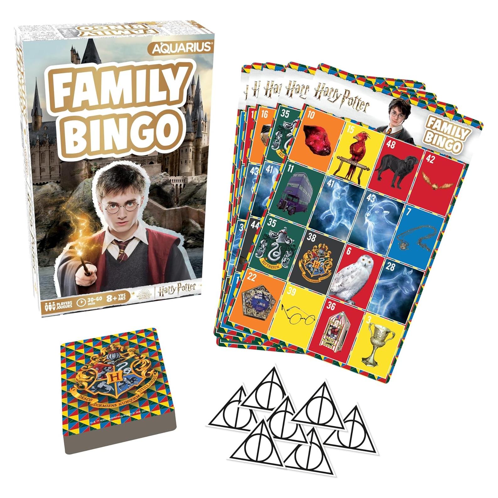 Juego de Bingo Familiar AQUARIUS Harry Potter - 18 Tarjetas