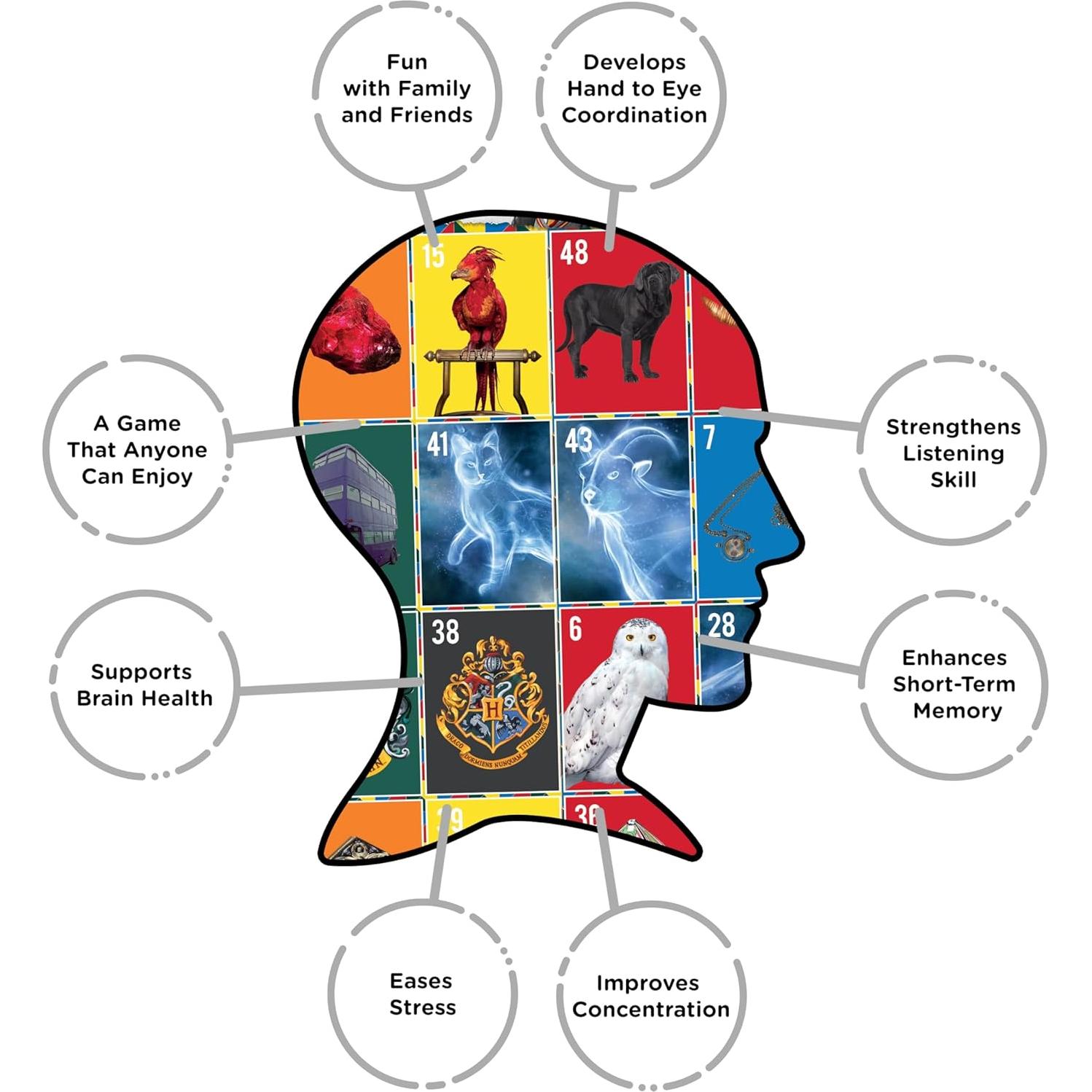 Juego de Bingo Familiar AQUARIUS Harry Potter - 18 Tarjetas