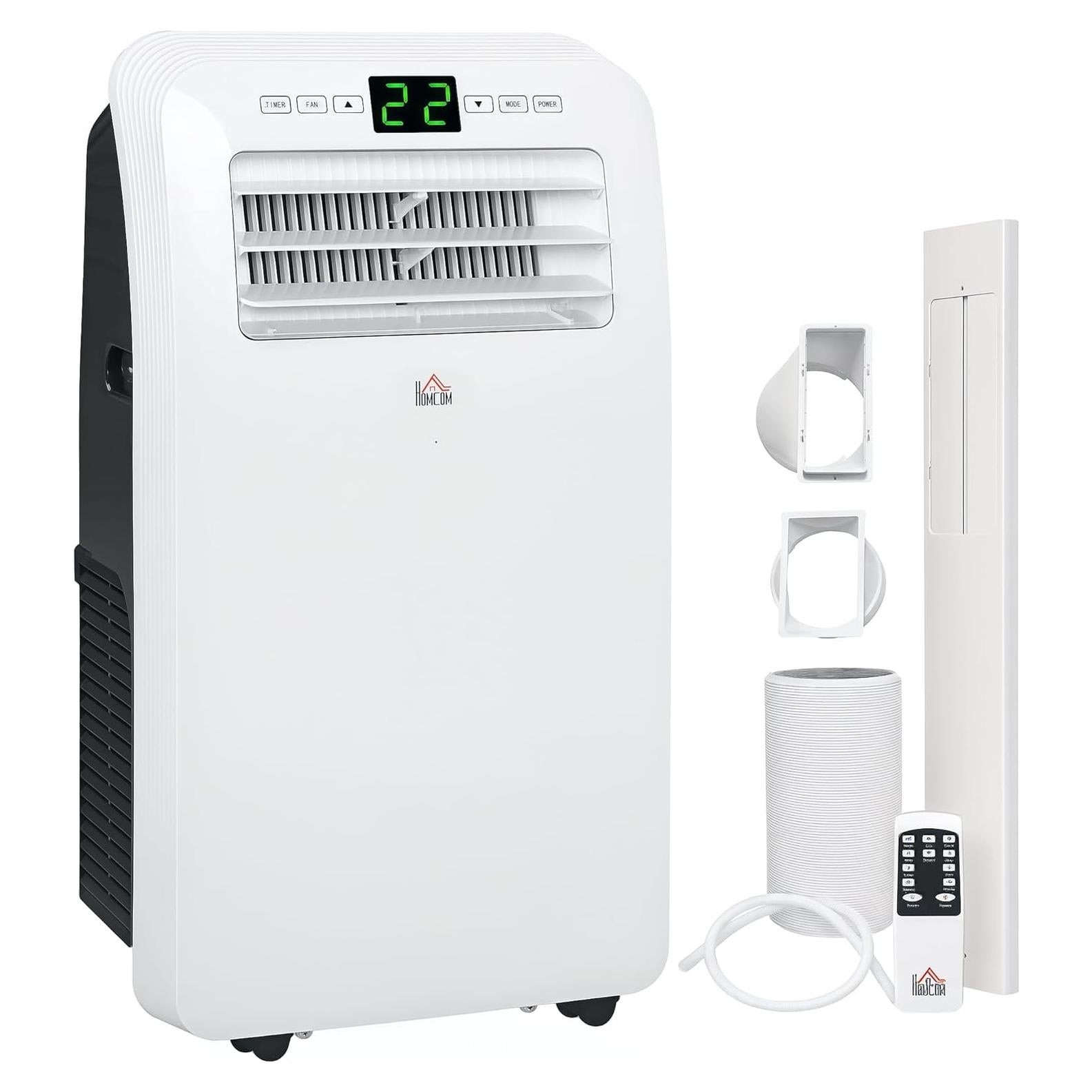 Aire Acondicionado Portátil HOMCOM 12000 BTU 3 en 1 Blanco