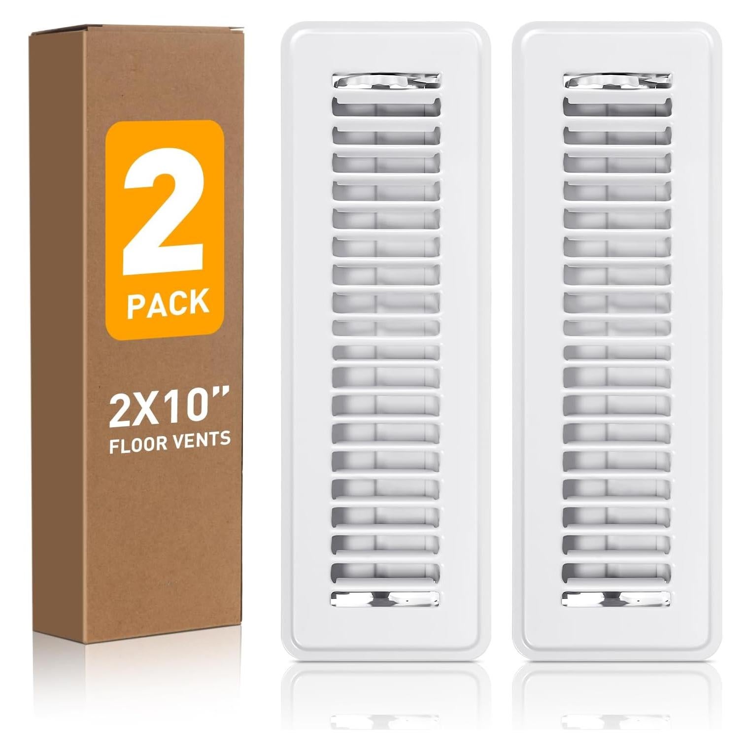 Registro de Piso 2x10 VE NI SCC - Cubiertas de Ventilación Blanca