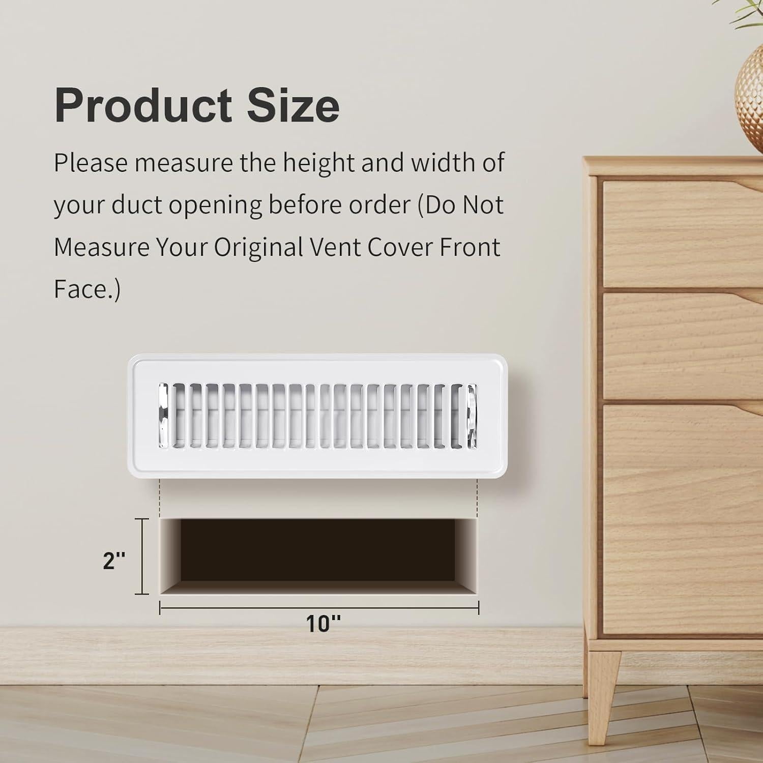 Registro de Piso 2x10 VE NI SCC - Cubiertas de Ventilación Blanca