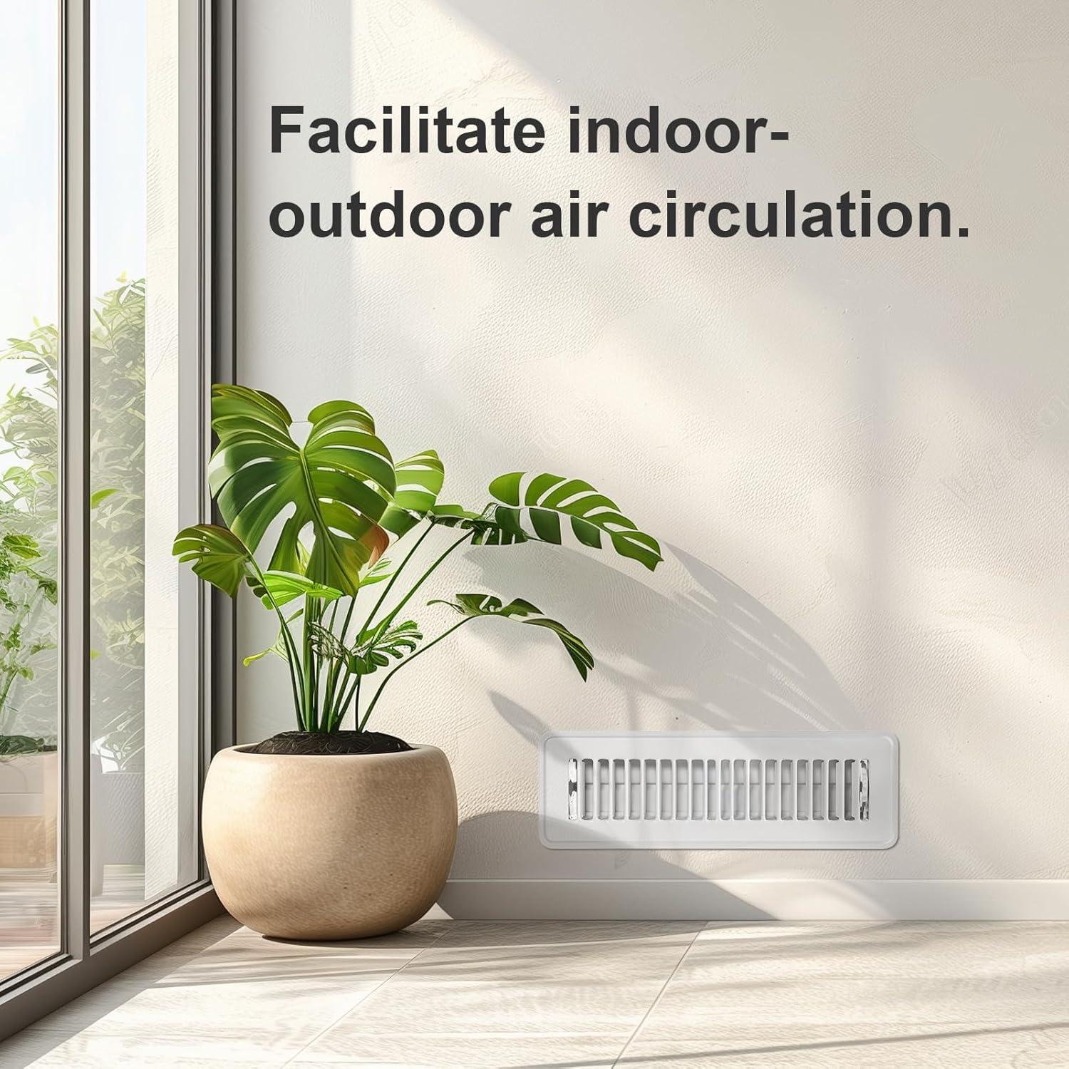 Registro de Piso 2x10 VE NI SCC - Cubiertas de Ventilación Blanca