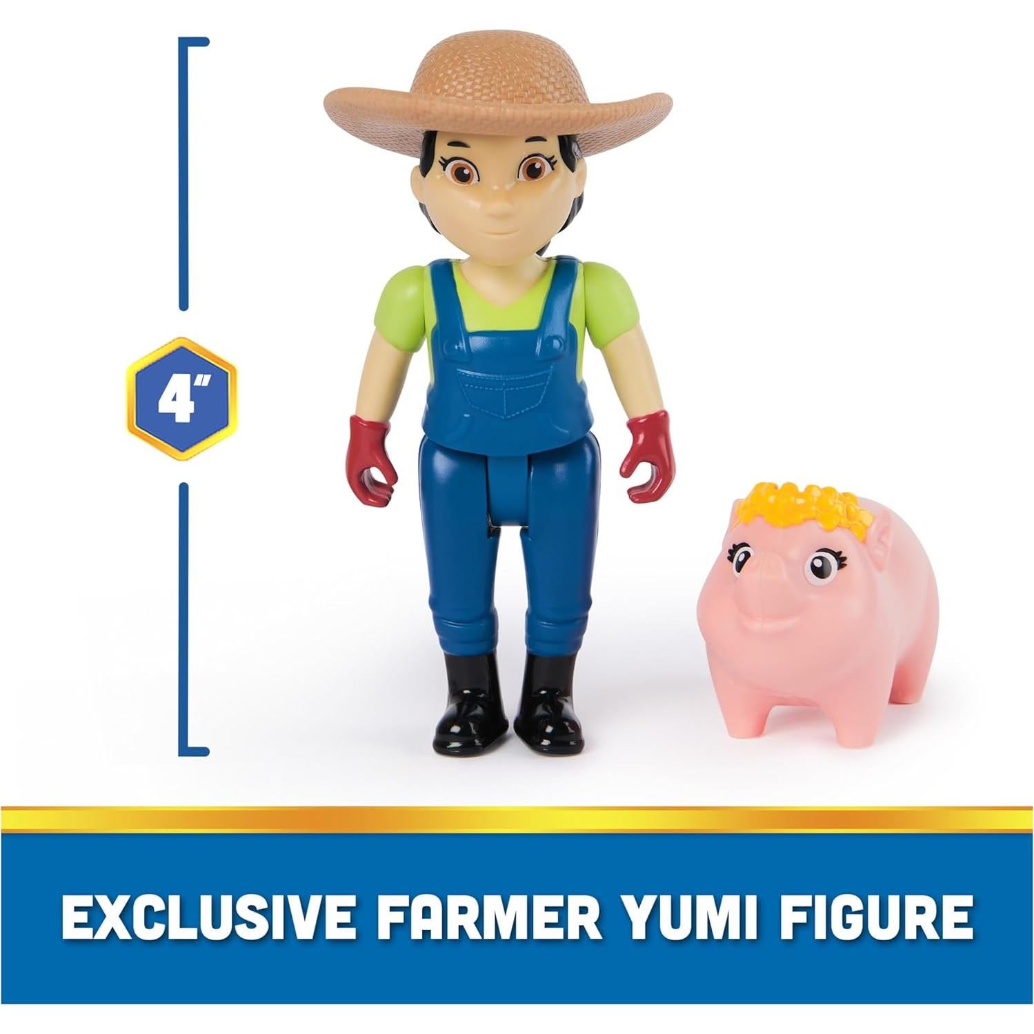 Figuras de Paw Patrol Skye, Farmer Yumi y Cerdito - Juguetes