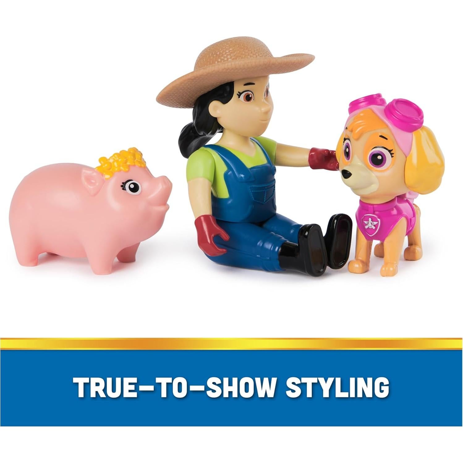 Figuras de Paw Patrol Skye, Farmer Yumi y Cerdito - Juguetes