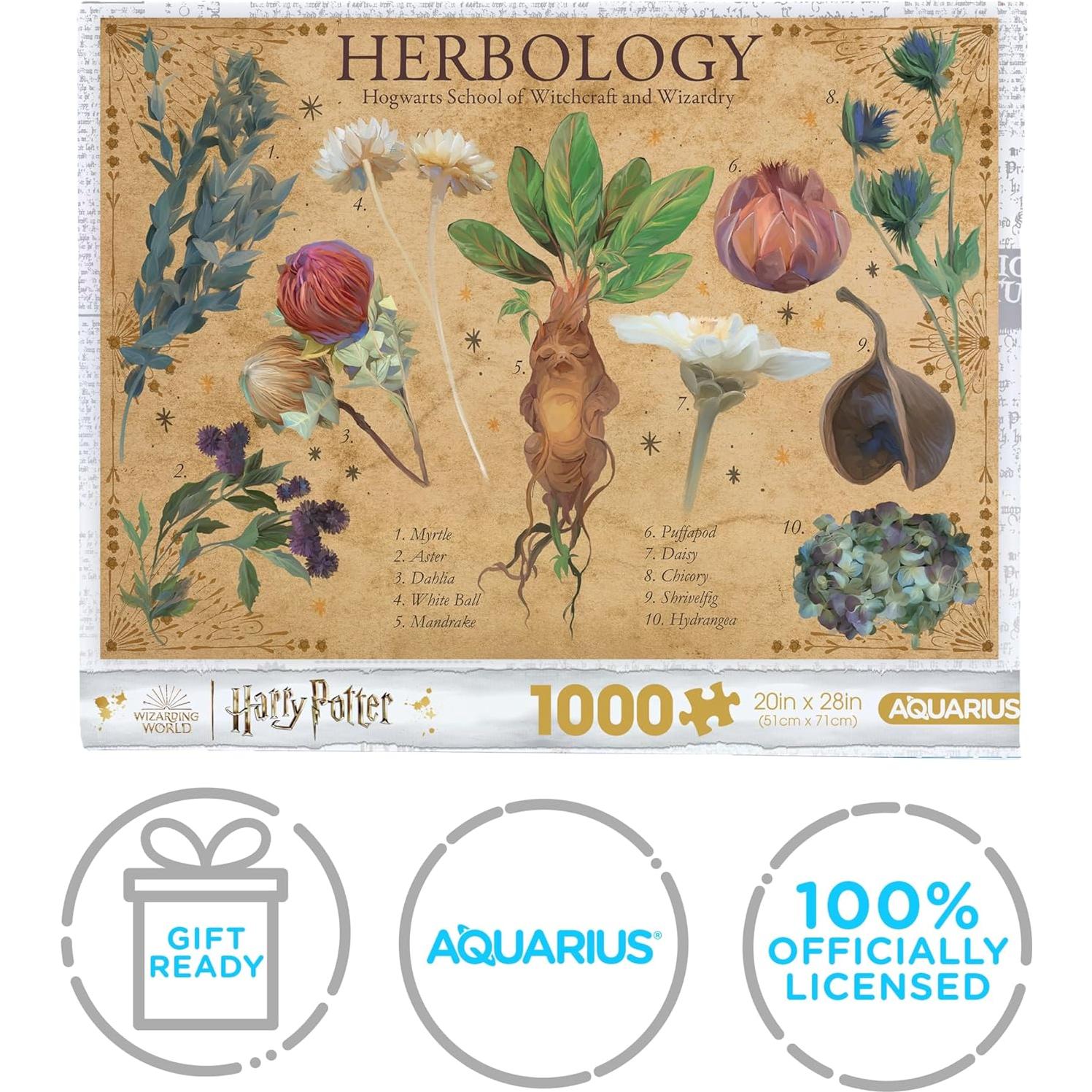 Rompecabezas 1000 Piezas Harry Potter Herbología AQUARIUS 50.8x71.1 cm