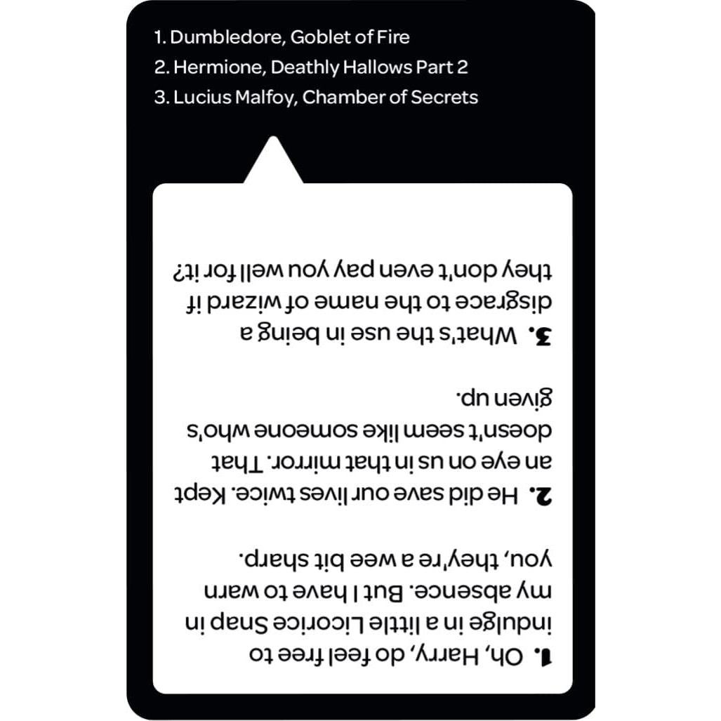 Juego de cartas ¿Quién dice? Harry Potter - Edición para 10+