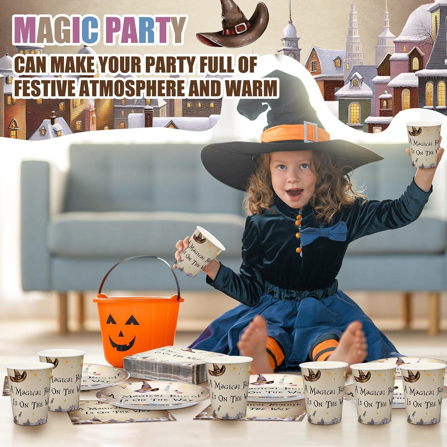 Hushee 200 Pcs Utensilios de Fiesta Mágica para 50 Invitados