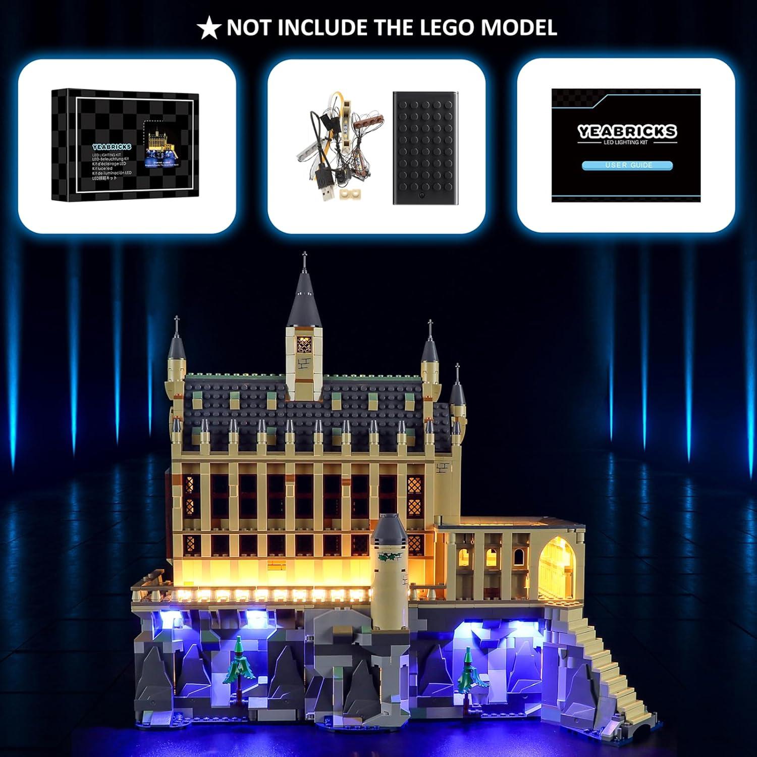 Kit de Luz LED YEABRICKS para Castillo de Hogwarts 76435