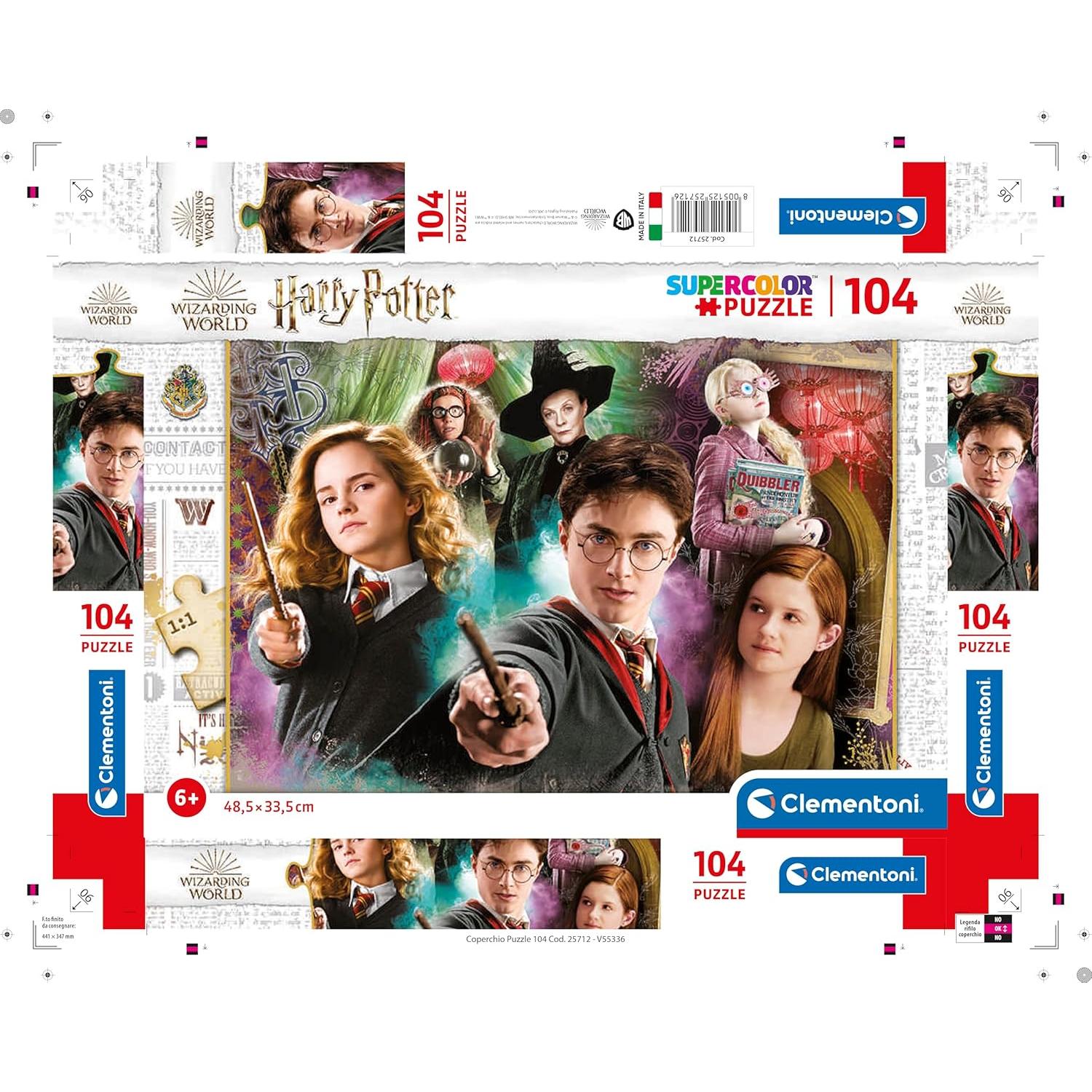 Puzzle Clementoni Supercolor Harry Potter 104 Piezas 34.3x25 cm