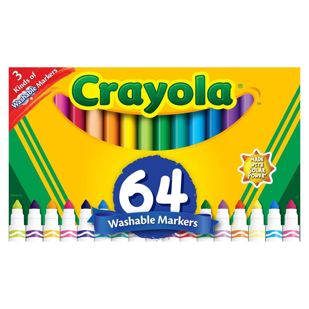 Set de Marcadores Lavables Crayola - 48 Líneas Anchas + Gel FX
